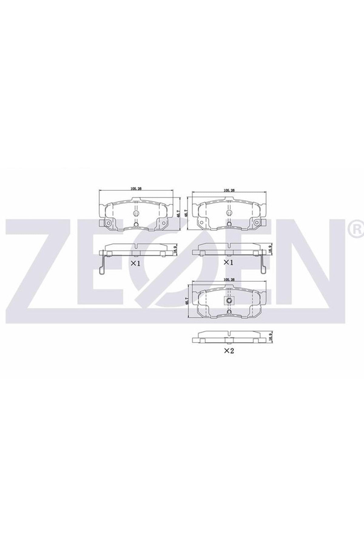 ZEGEN Disk Balata Nissan Almera Arka