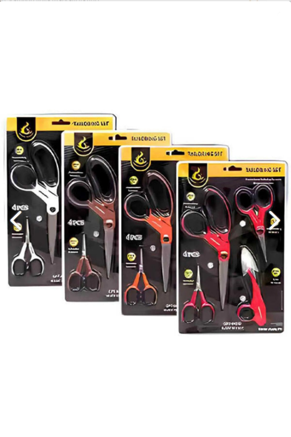 Kezban Tekstil-Kzn Set of 4 Professional Tailor Scissors - Fabric, Edge, Thread and Hobby Scissors 6