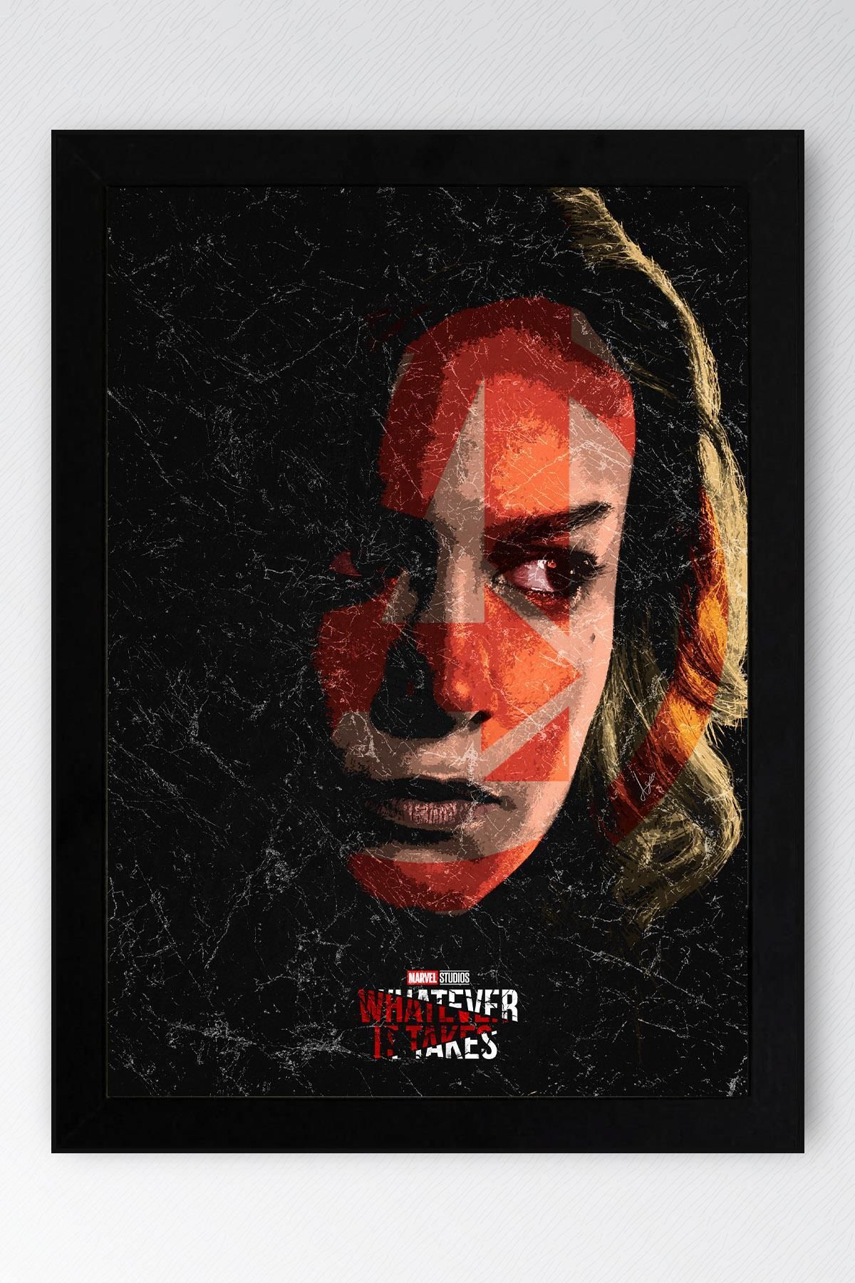 Saturn Captain Marvel Çerçeveli Tablo - Kaptan Marvel Avengers Poster Tablo