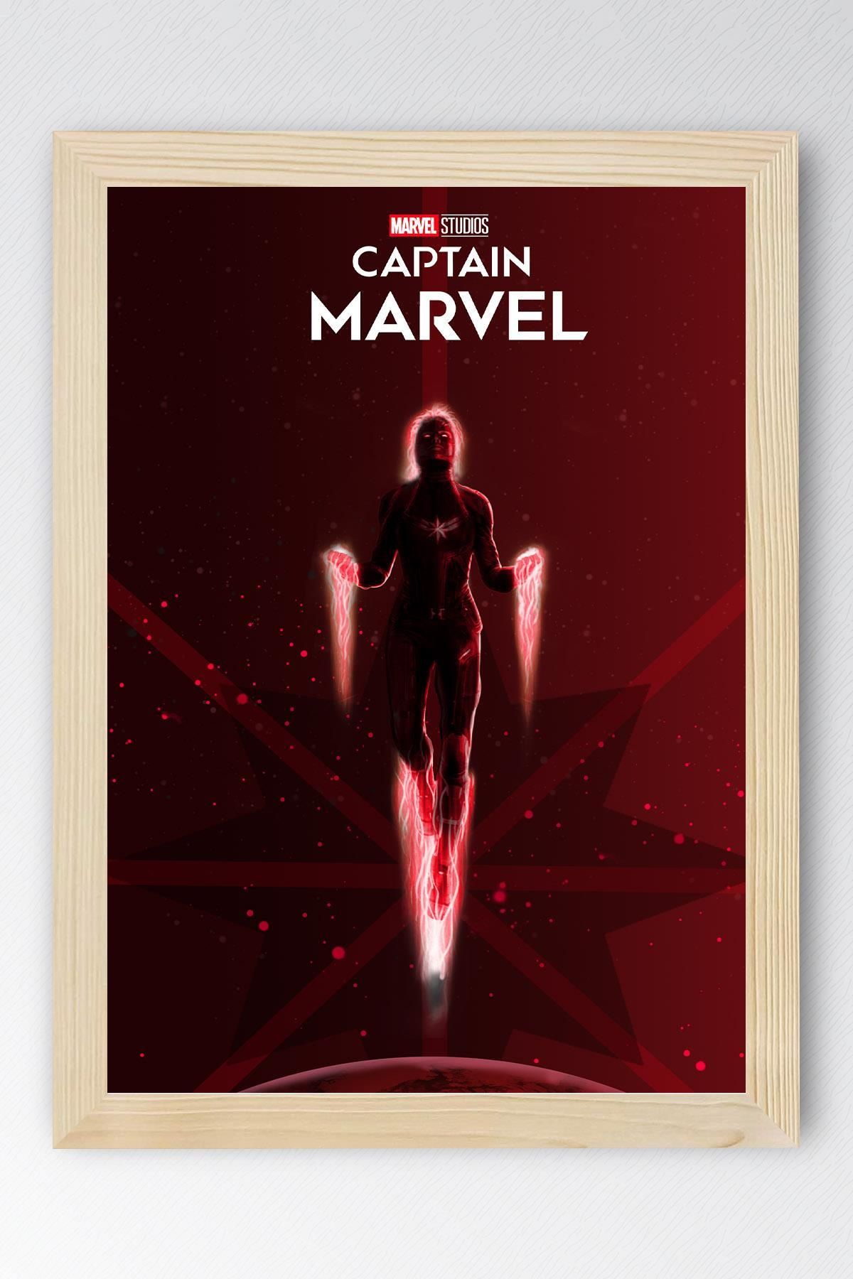 Saturn Captain Marvel Çerçeveli Tablo - Kaptan Marvel Poster Tablo