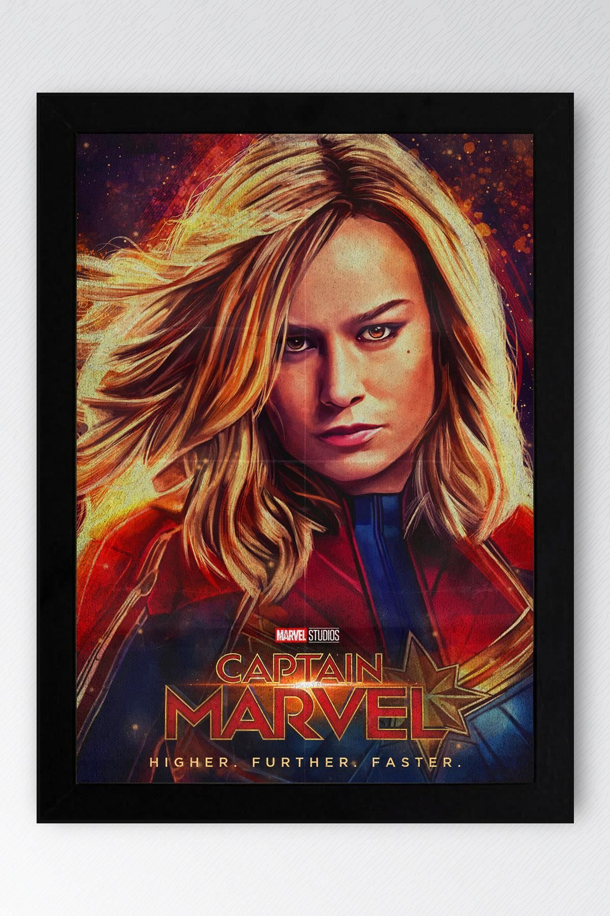 Saturn Captain Marvel Çerçeveli Tablo - Kaptan Marvel Poster Tablo