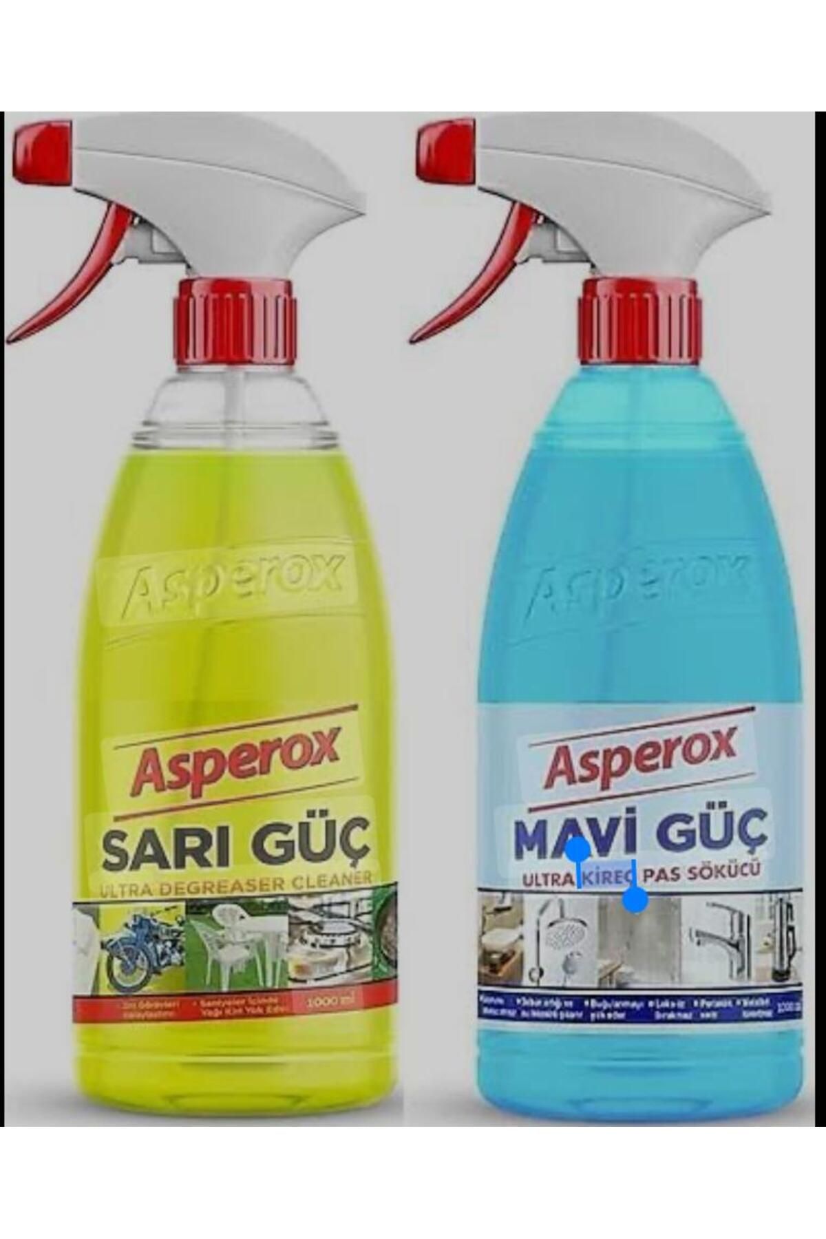 ASPEROX Sarı Güç 1 Litre Asperox Mavi Güç 1 Litre Süper İkili