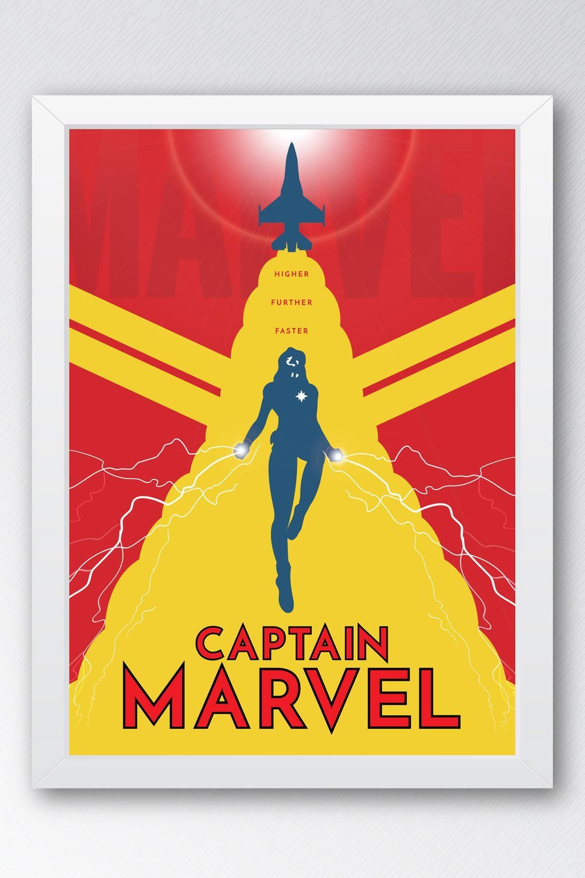 Saturn Captain Marvel Çerçeveli Tablo - Kaptan Marvel Poster Tablo