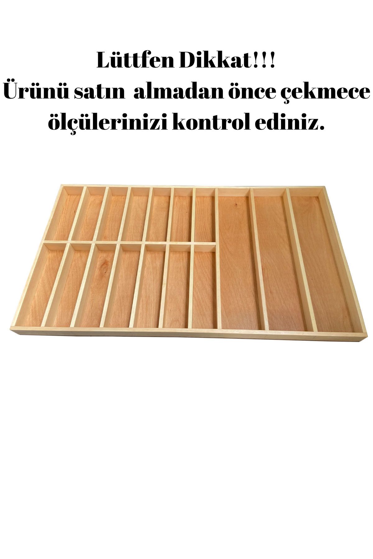 ayfiwood 80x45 cm Kaşıklık Doğal Ahşap Kaşıklık ve Servis Gereçleri Düzenleyici Organizer