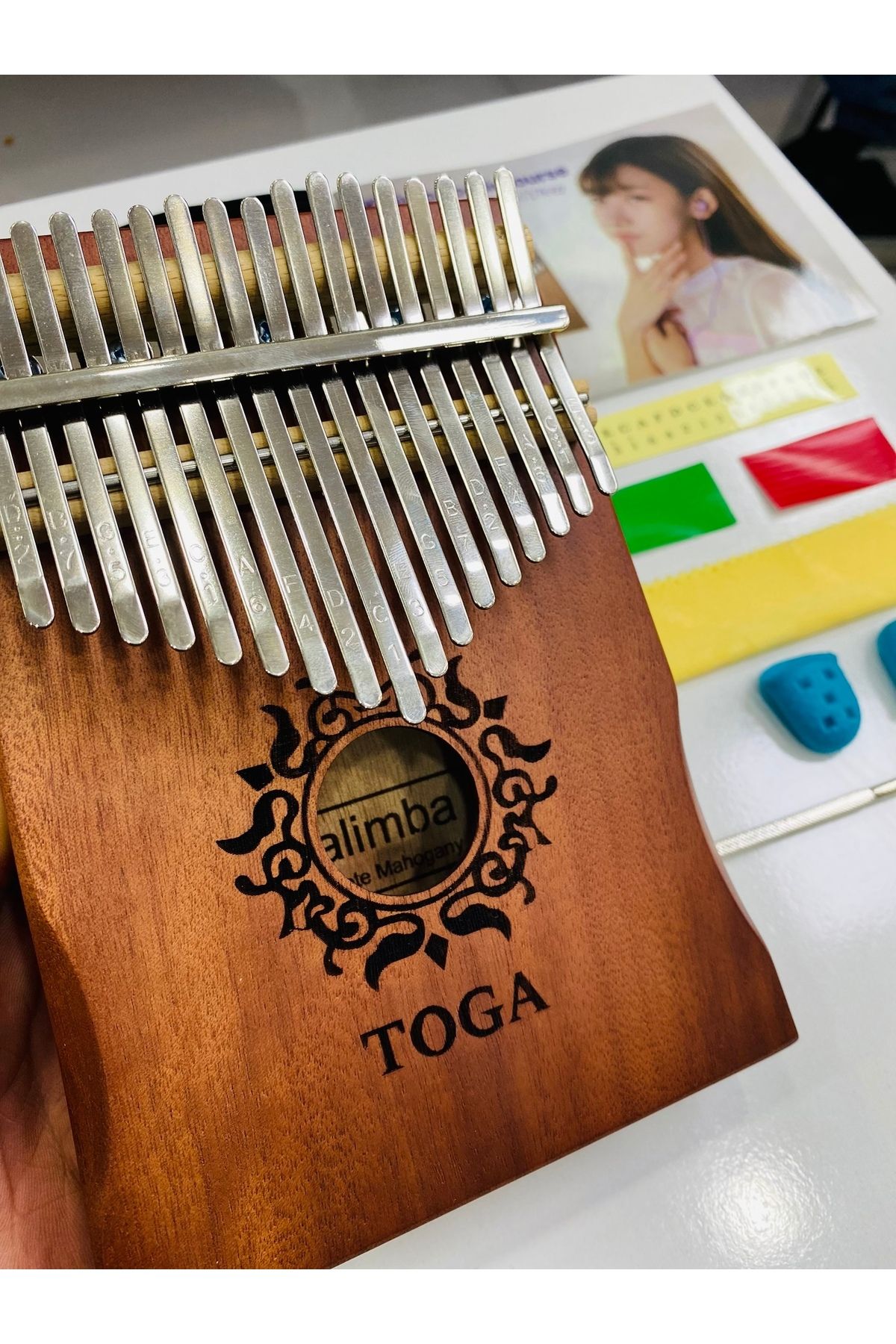 GMC MUSIC STORE Toga 17 Tuşlu Maun Kalimba Seti