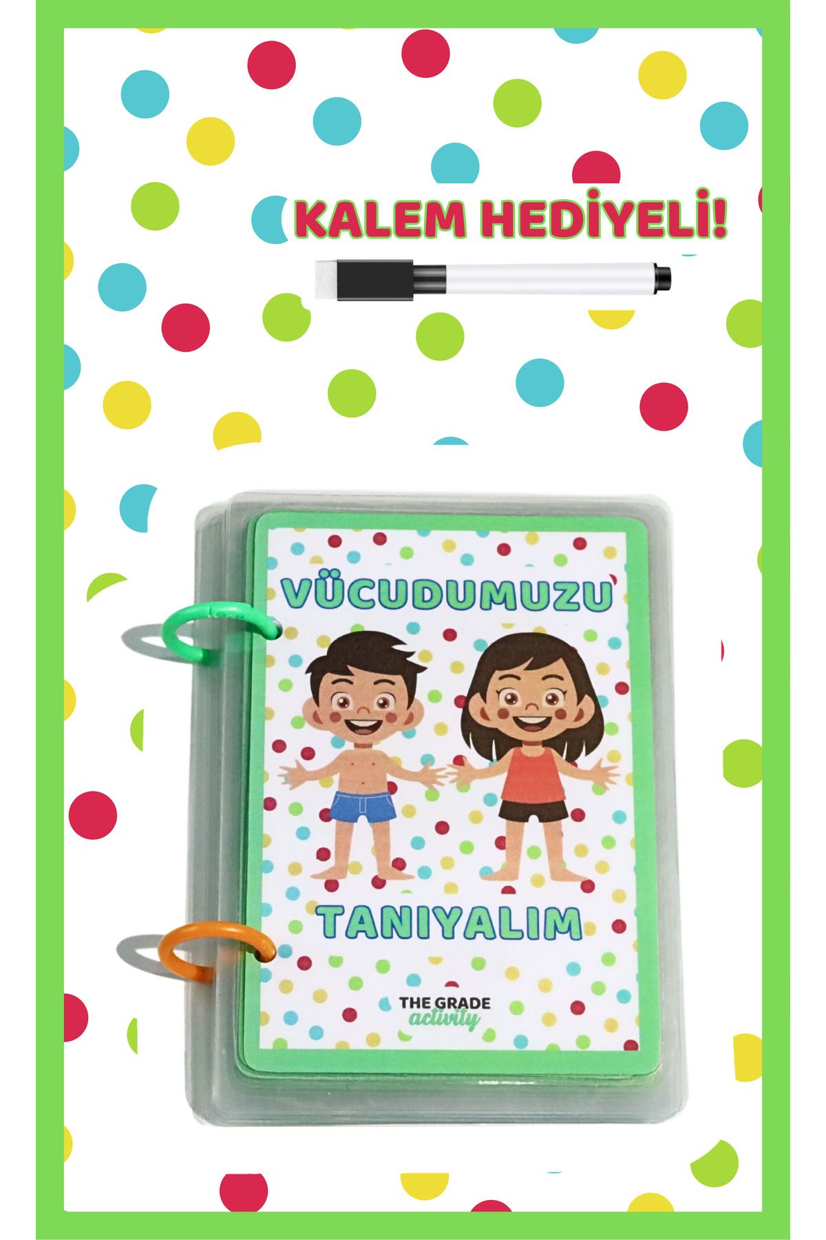 The Grade 2-6 Yaş Yaz-Sil Vücudumuzu tanıyalım Eğlenceli Ve Eğitici Set (32 SAYFA-12,5 Cm X 10,5 Cm Ölçüleri)