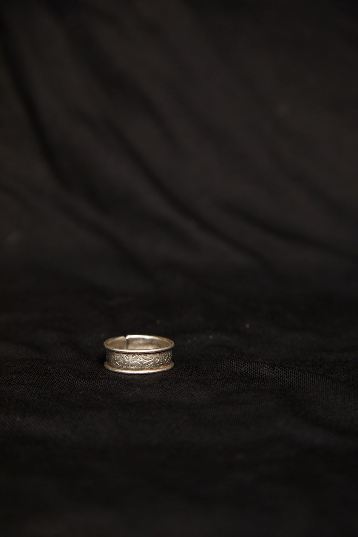 Fjellor-Adar Authentic Patterned Aged Model Silver Plated Ring 2