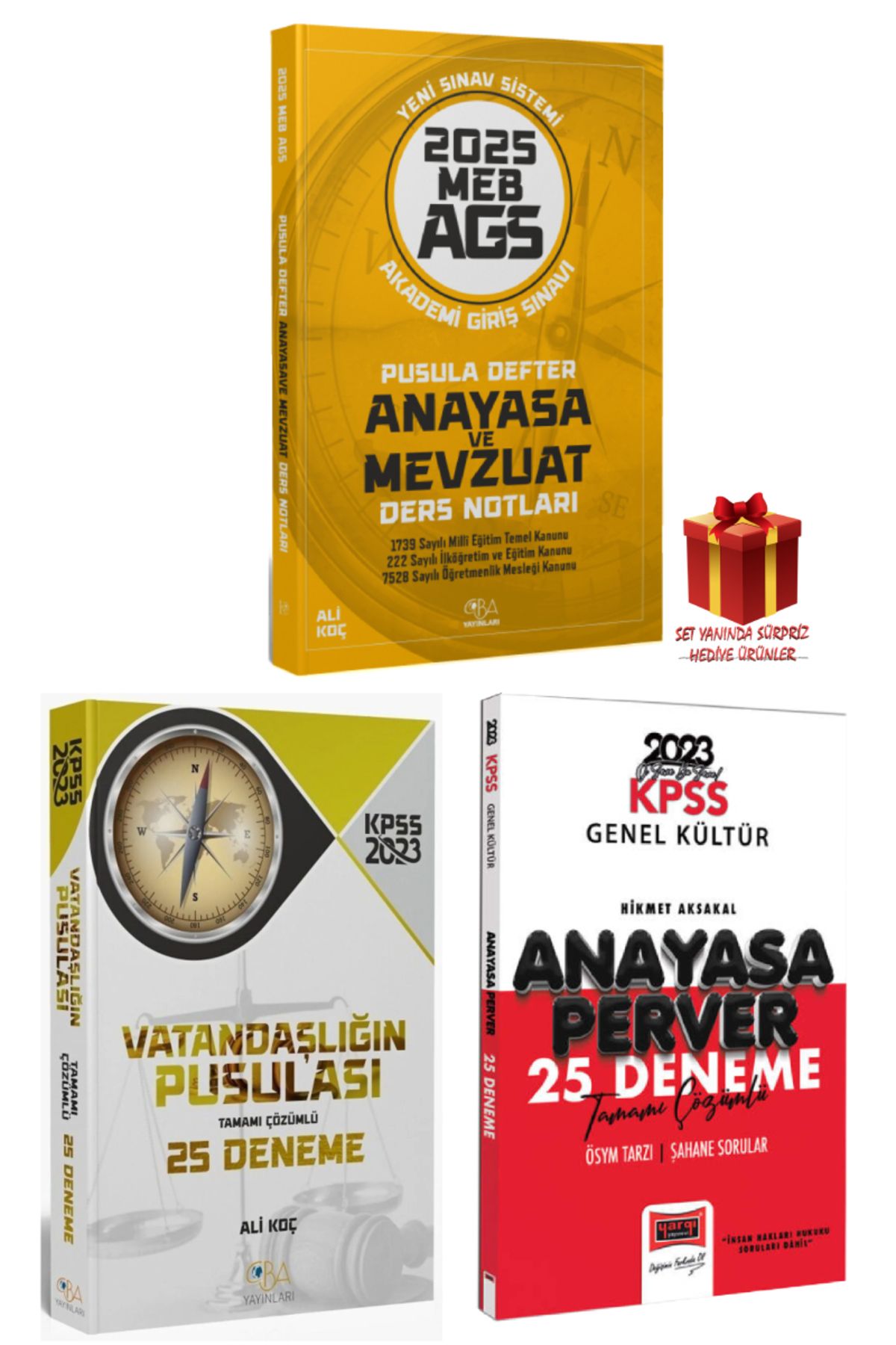 CBA Akademi 2025 CBA Yayınları MEB AGS Anayasa Mevzuat Ders Notları+CBA Vatandaşlık Deneme+Anayasa Deneme