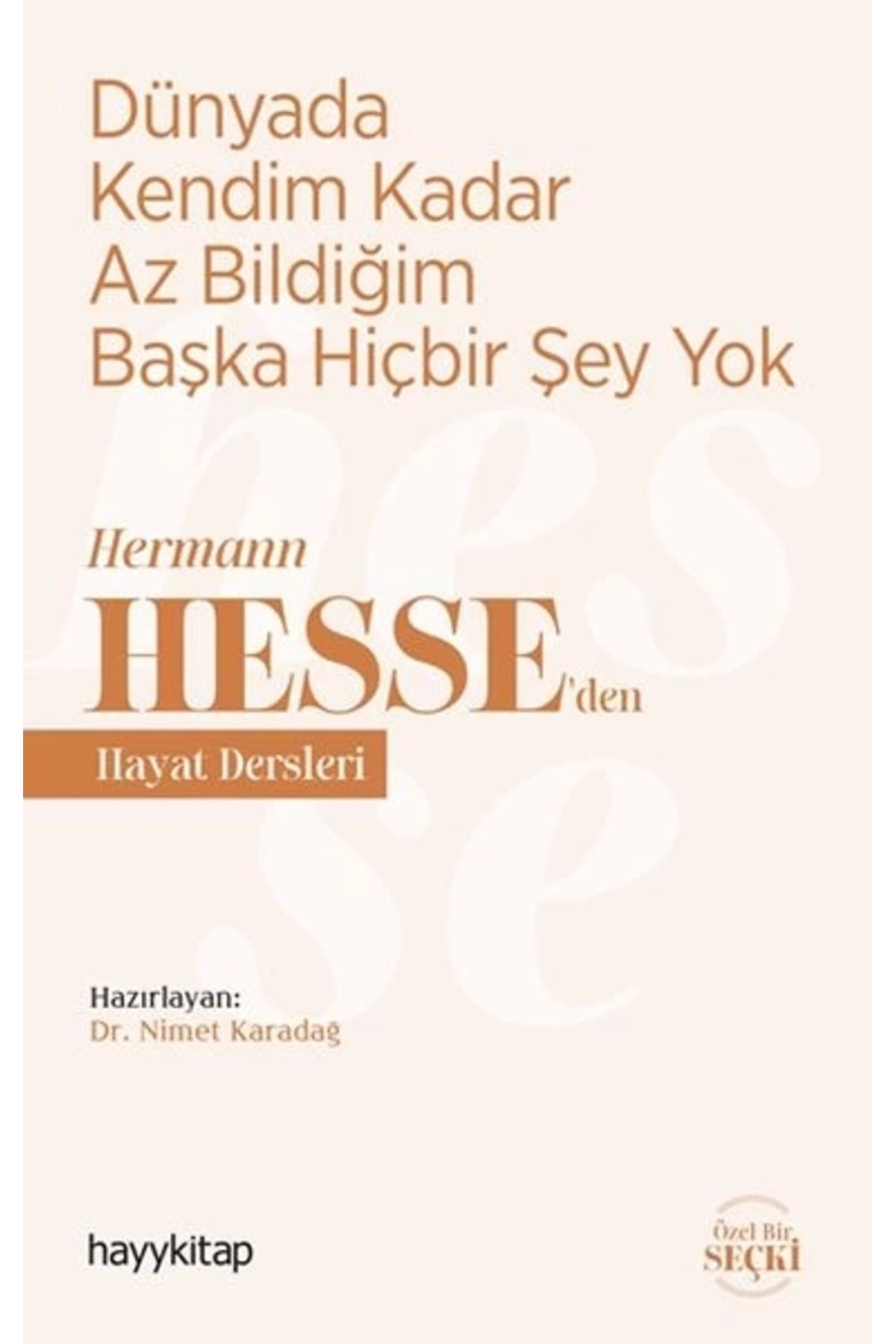 Zeyrek Yayıncılık Dünyada Kendim Kadar Az Bildiğim Başka Hiçbir Şey Yok - Hermann Hesse’den Hayat Dersleri