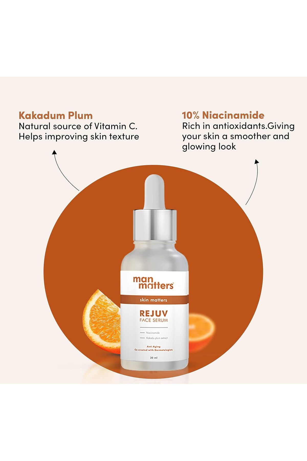 Man Matters-Rejuv Face Serum  | 10% Niacinamide & 2% Kakadu Plum 30 ml 3