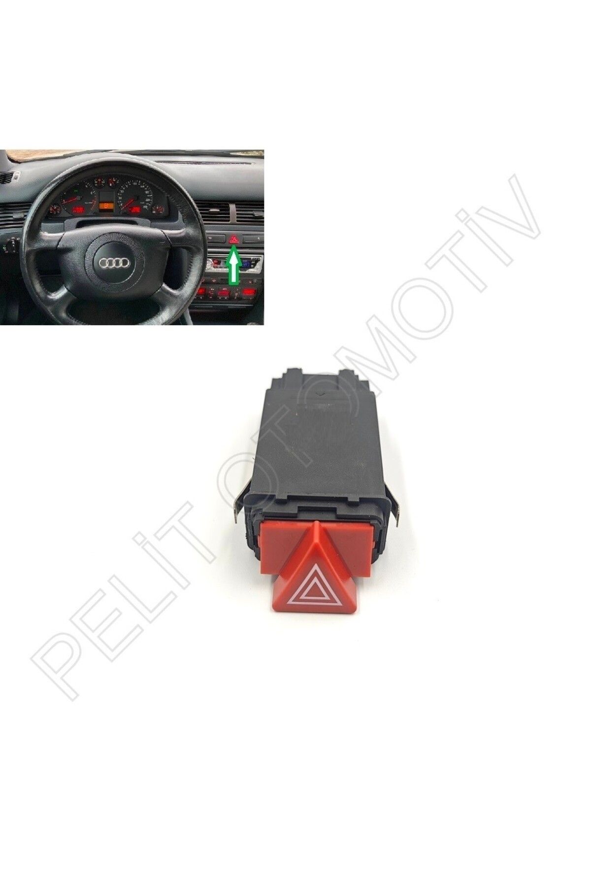 PELİTOTOMOTİV Audi A6 Dörtlü Flaşör Düğme 4B0941509K (1998-2005)