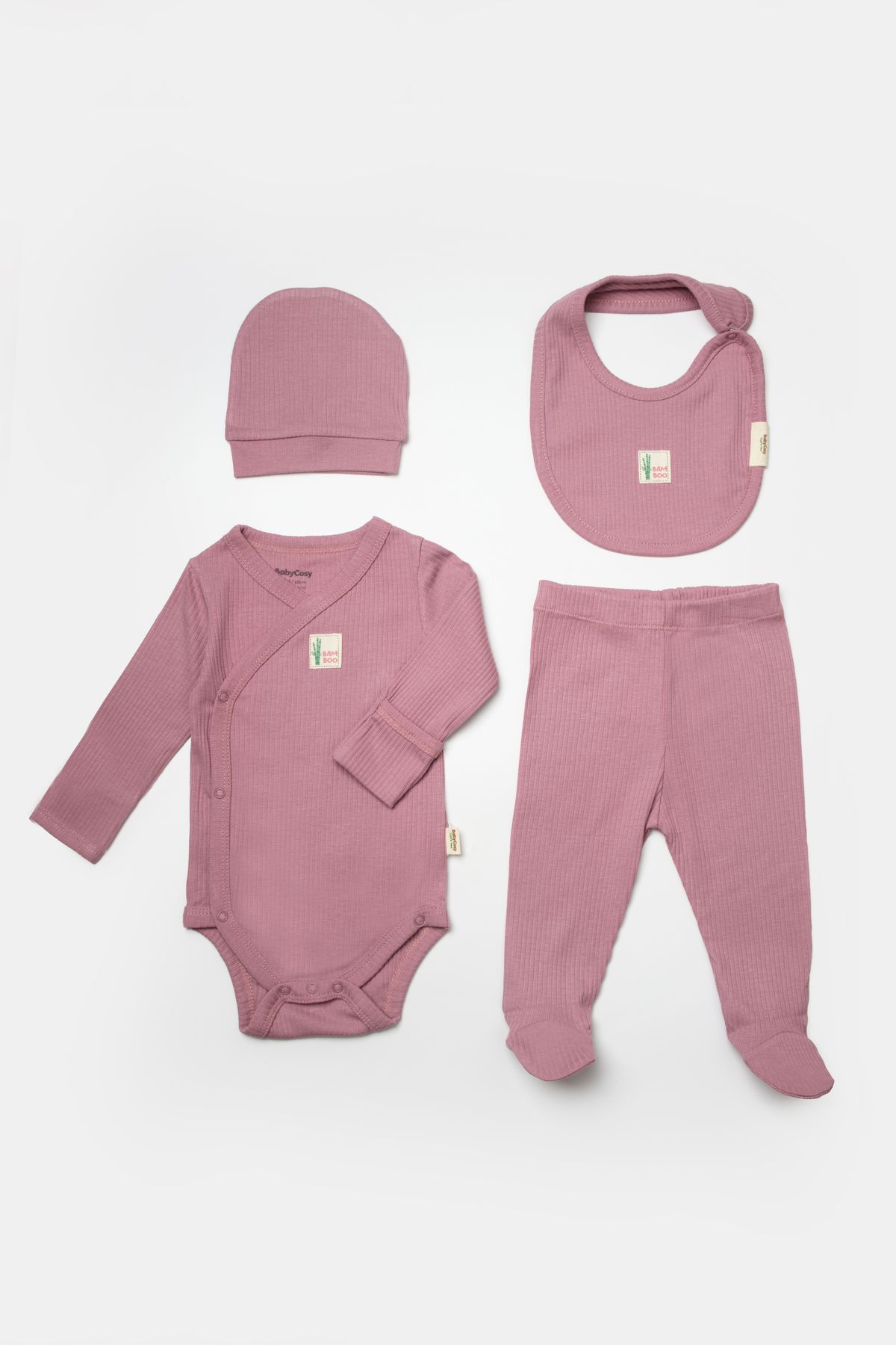 Momercy Happy Baby Organik Bambu Fitilli 4'lü Set