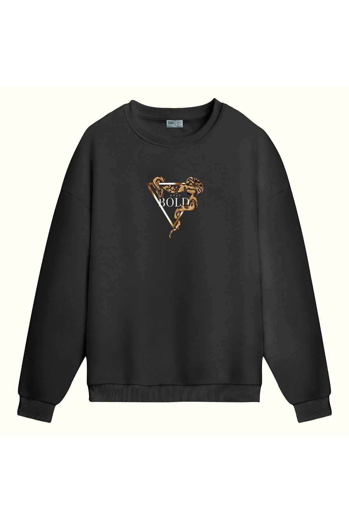 BLACKMAYS stay bold tasarımlı sweatshirt