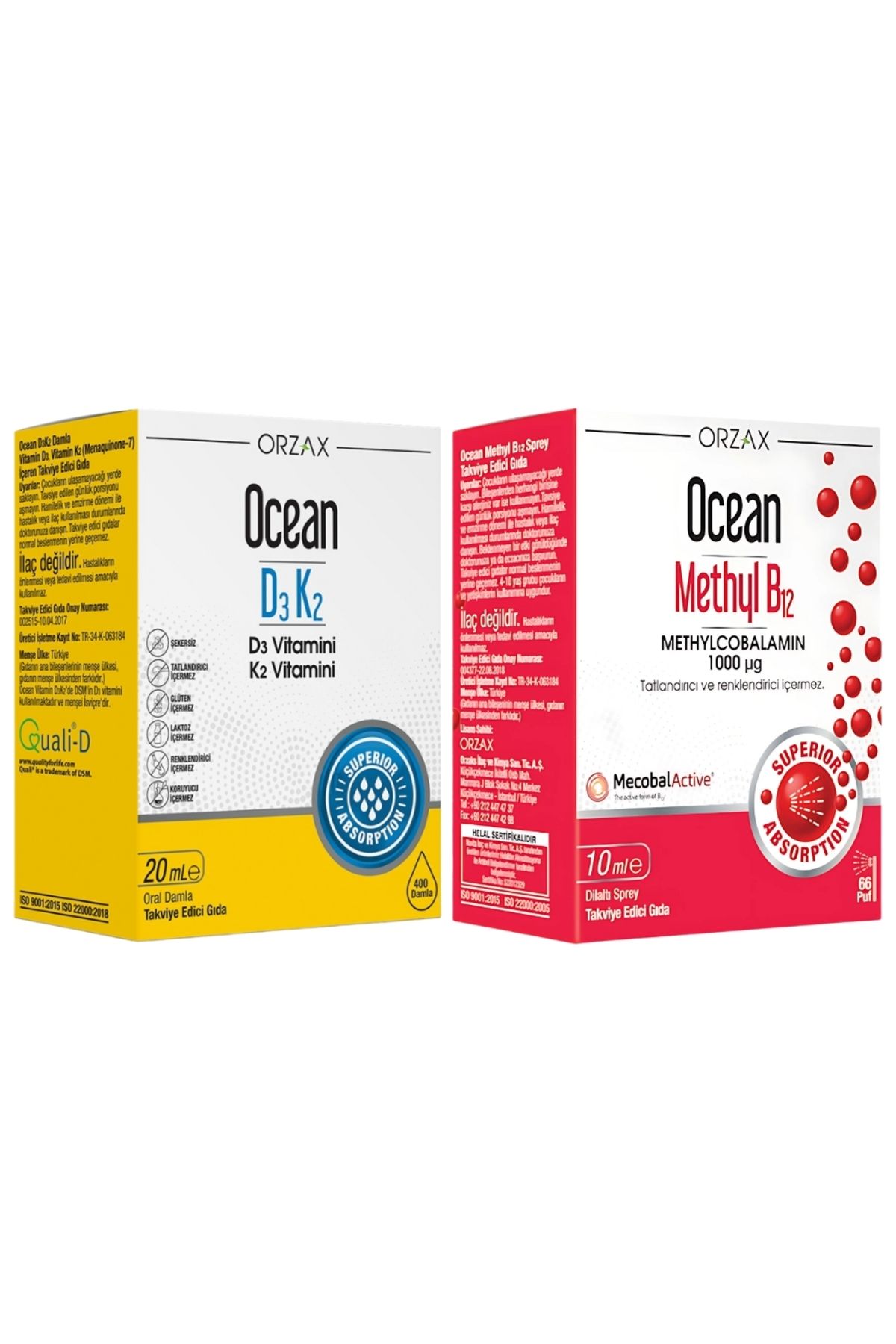 Ocean D3k2 Damla Ve Methyl B12 10 ml Sprey