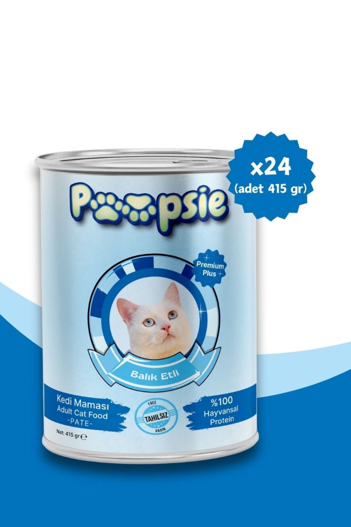 POOPSIE Balık Etli Kedi Maması 415grx24adet