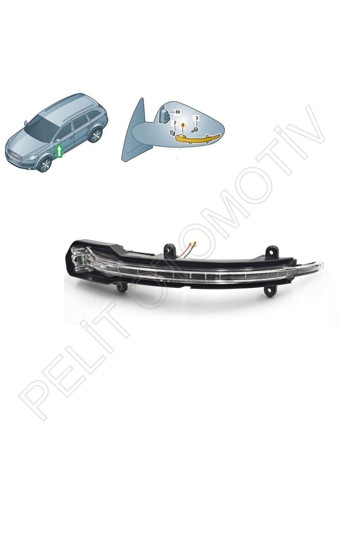 PELİTOTOMOTİV Audi Q7 Ayna Sinyali Sol 4L0949101C (2010-2015)