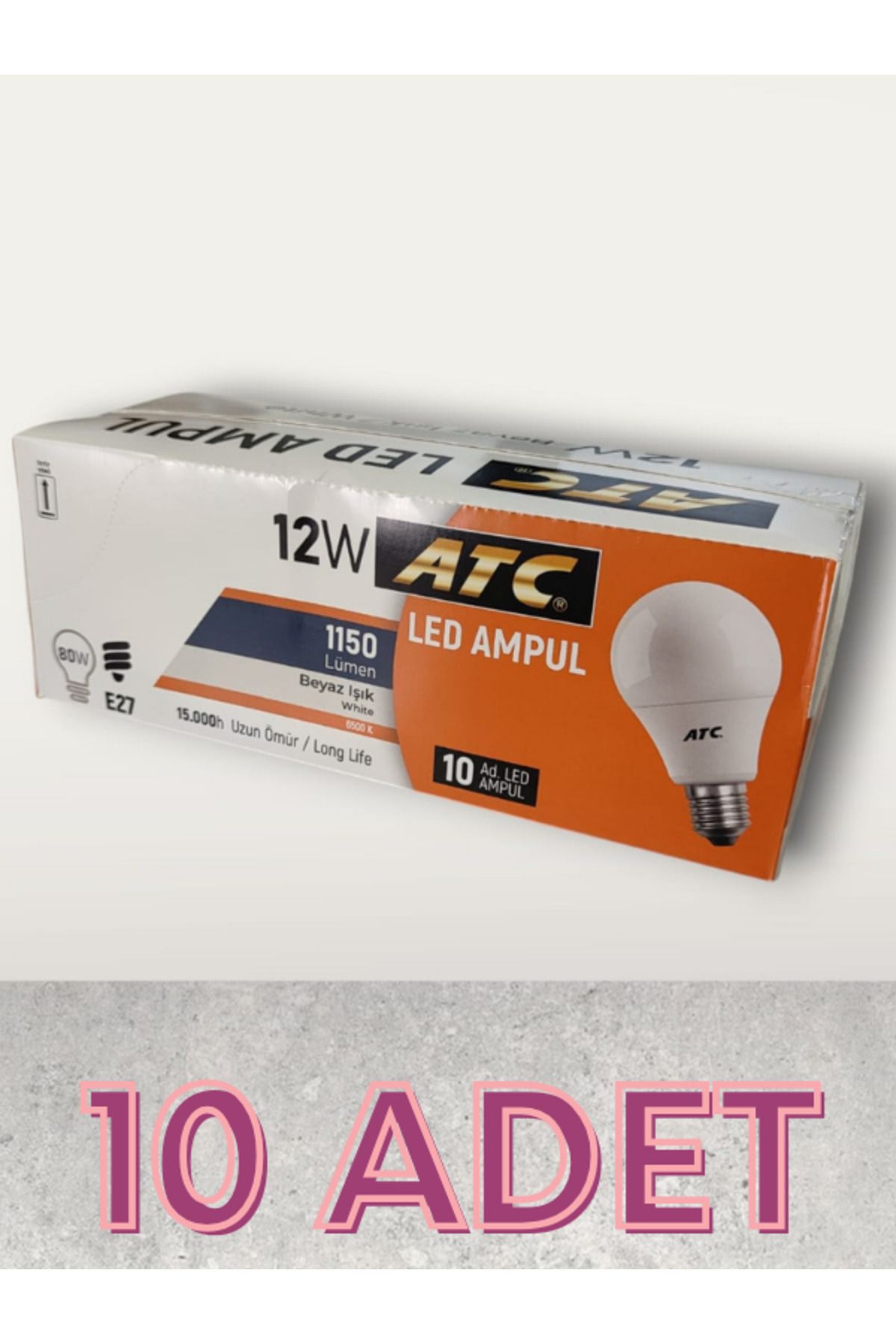 ATC 10w Beyaz Led Ampul 10 Lu Yüksek Akım Korumalı