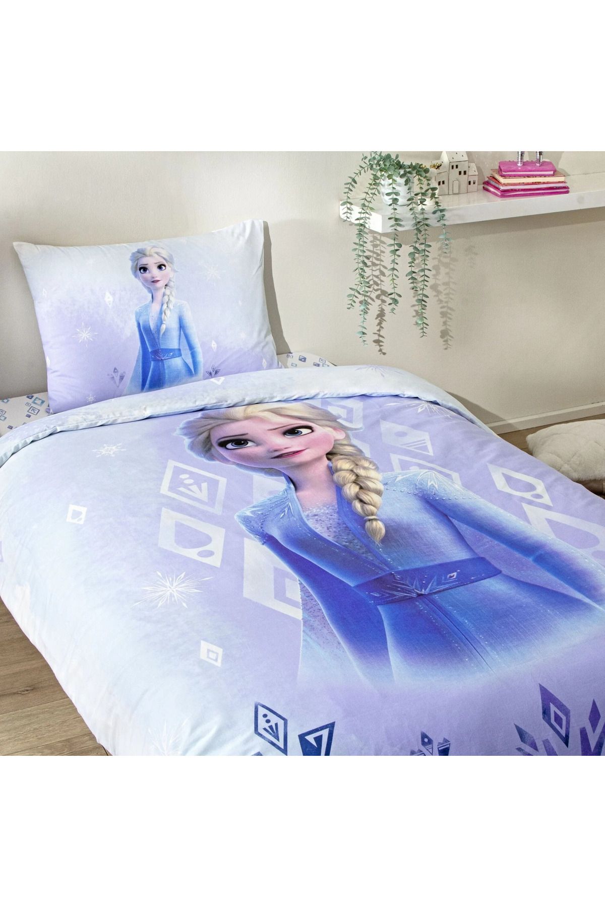 Taç-Disney Frozen Diamond Single Cotton Duvet Cover Set - Crown Licensed 2