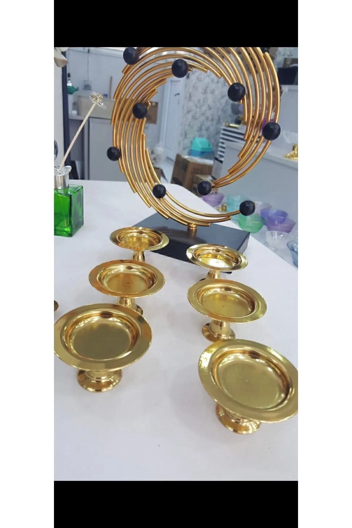 King Queens 6 Adet Mini Gold Metal Kahve Yanı Ayaklı Model Lokumluk Drajelik Çikolatalık İkramlık