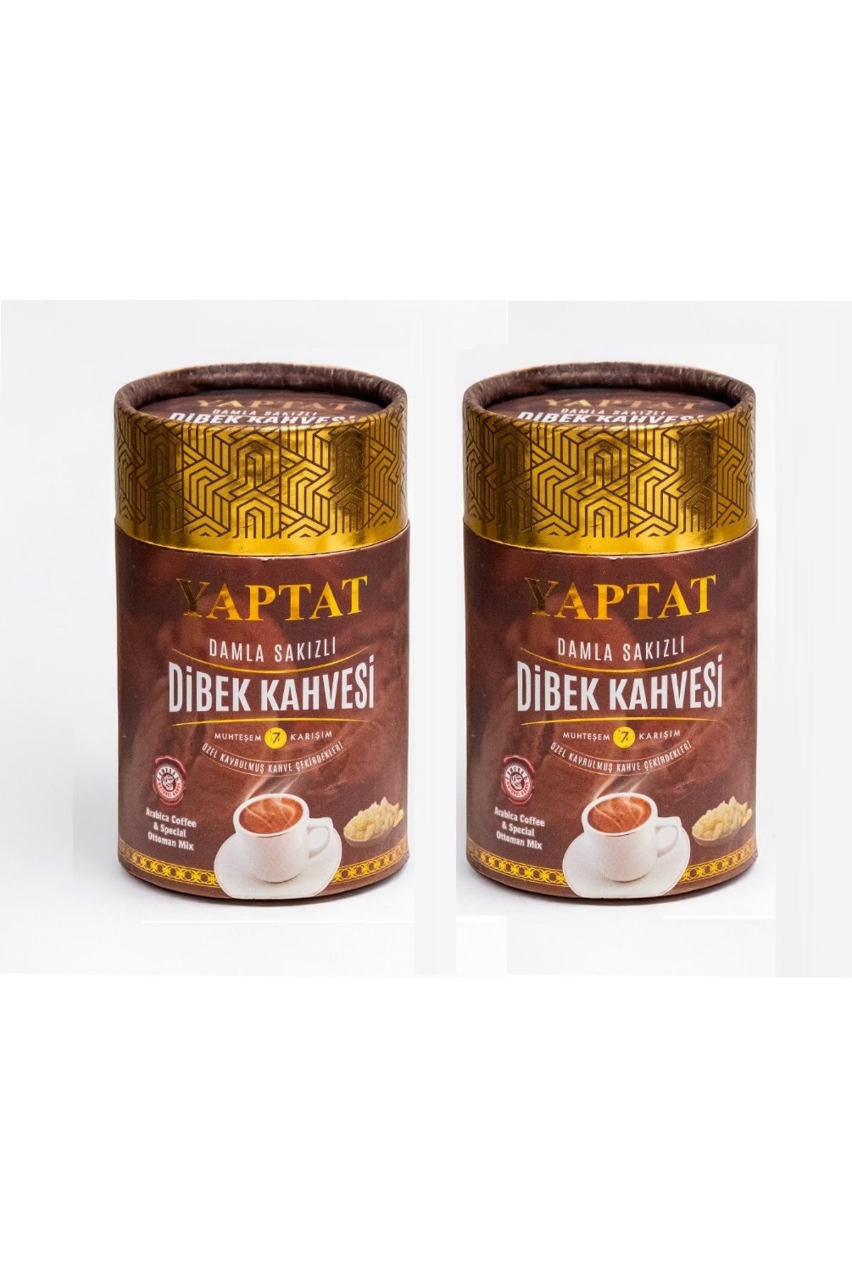 Yaptat OSMANLI DİBEK KAHVESİ ( DAMLA SAKIZLI) 200 GR SİLİNİDİR KUTU x 2 ad.