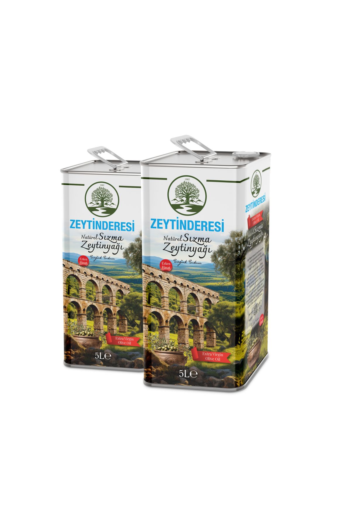 Natural Zeytin Deresi 10 Lt Natürel Sızma Soğuk Sıkım Zeytinyağı