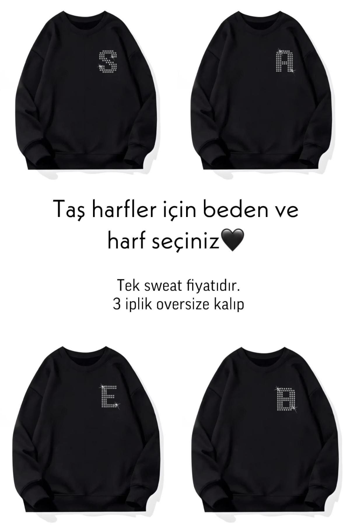 Carpe-Stone Letter Oversize Sweatshirt 1