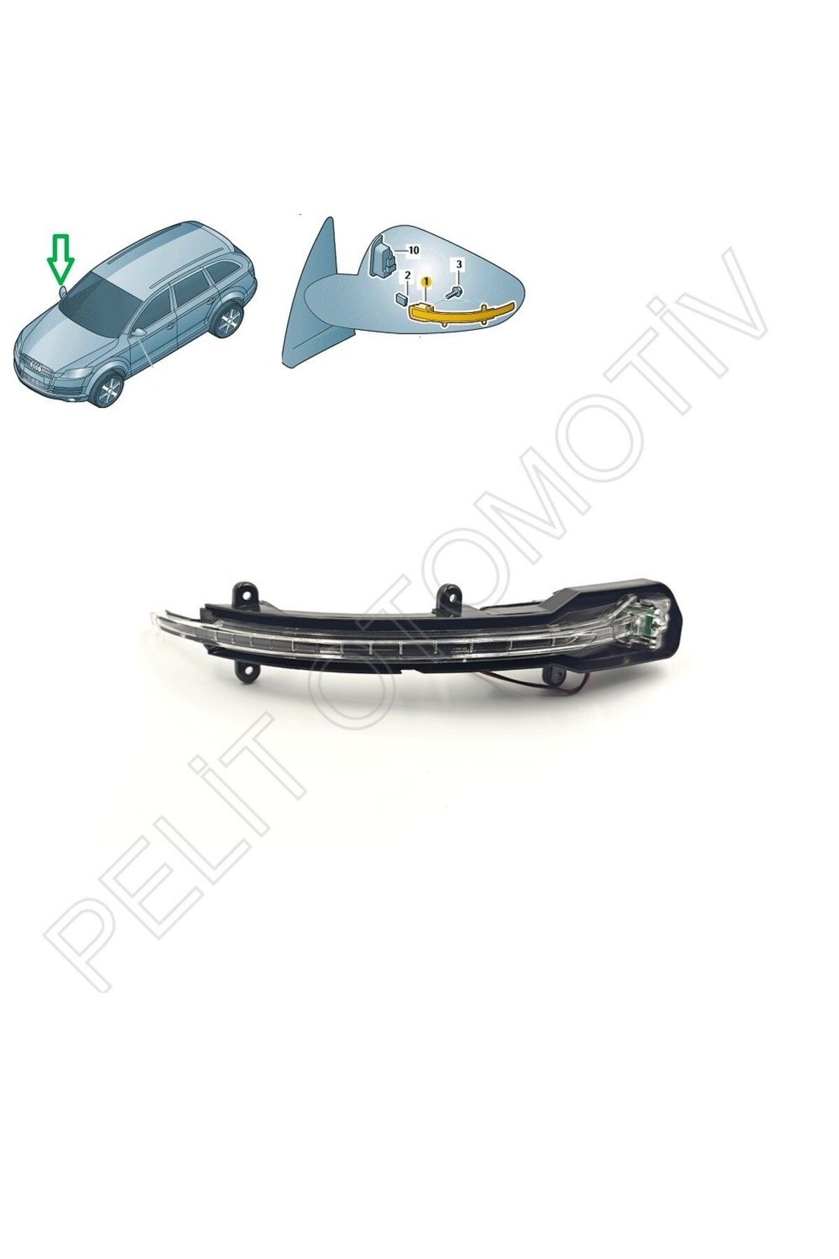 PELİTOTOMOTİV Audi Q7 Ayna Sinyali Sol 4L0949102C (2010-2015)