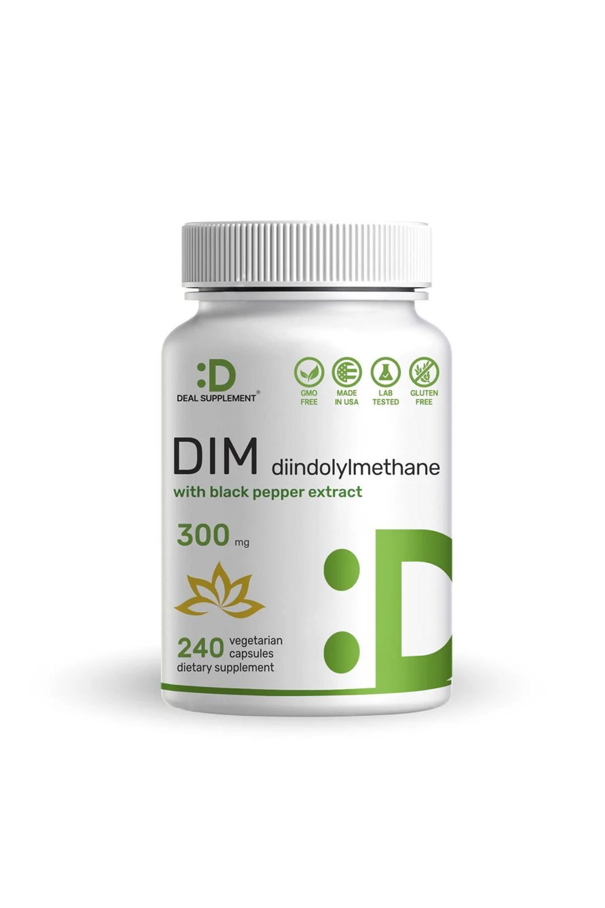 DEAL SUPPLEMENT DIM with Black Pepper Extract 300mg, 240 Kapsül USA Menşei- dmmedicine'den