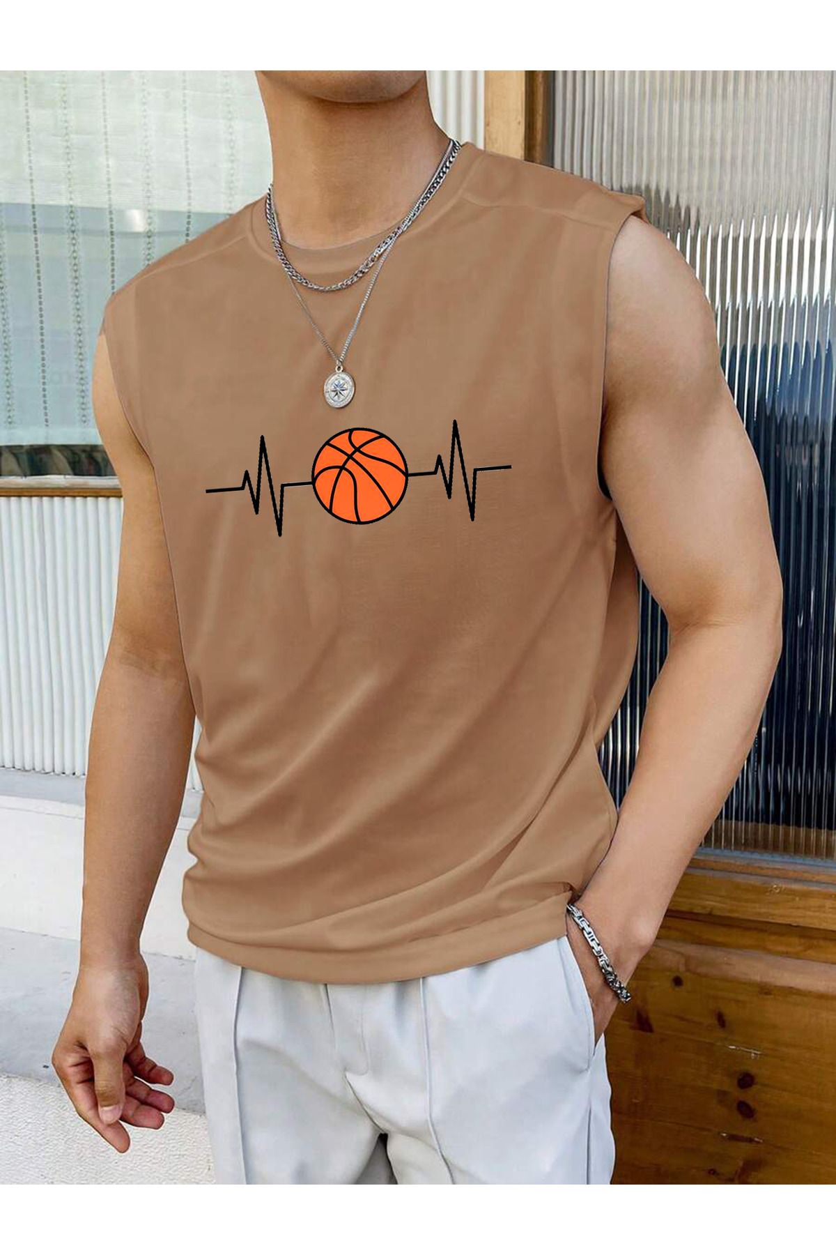 Cosmo Style basketbol baskılı GYM sporcu oversize t shirt