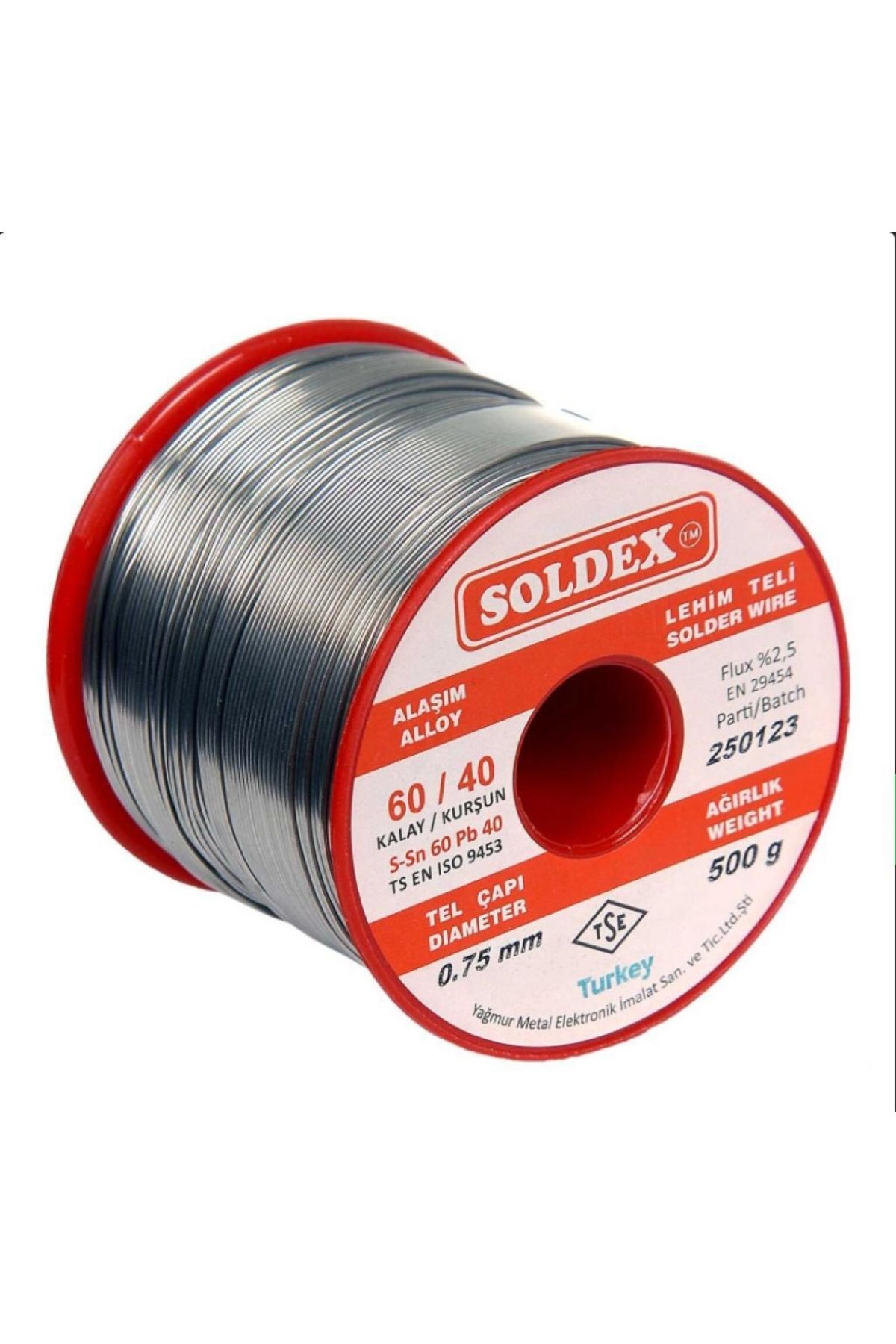 FIRAT HIRDAVAT Soldex Sn60 Pb40 Lehim Teli 0.75mm 500gr