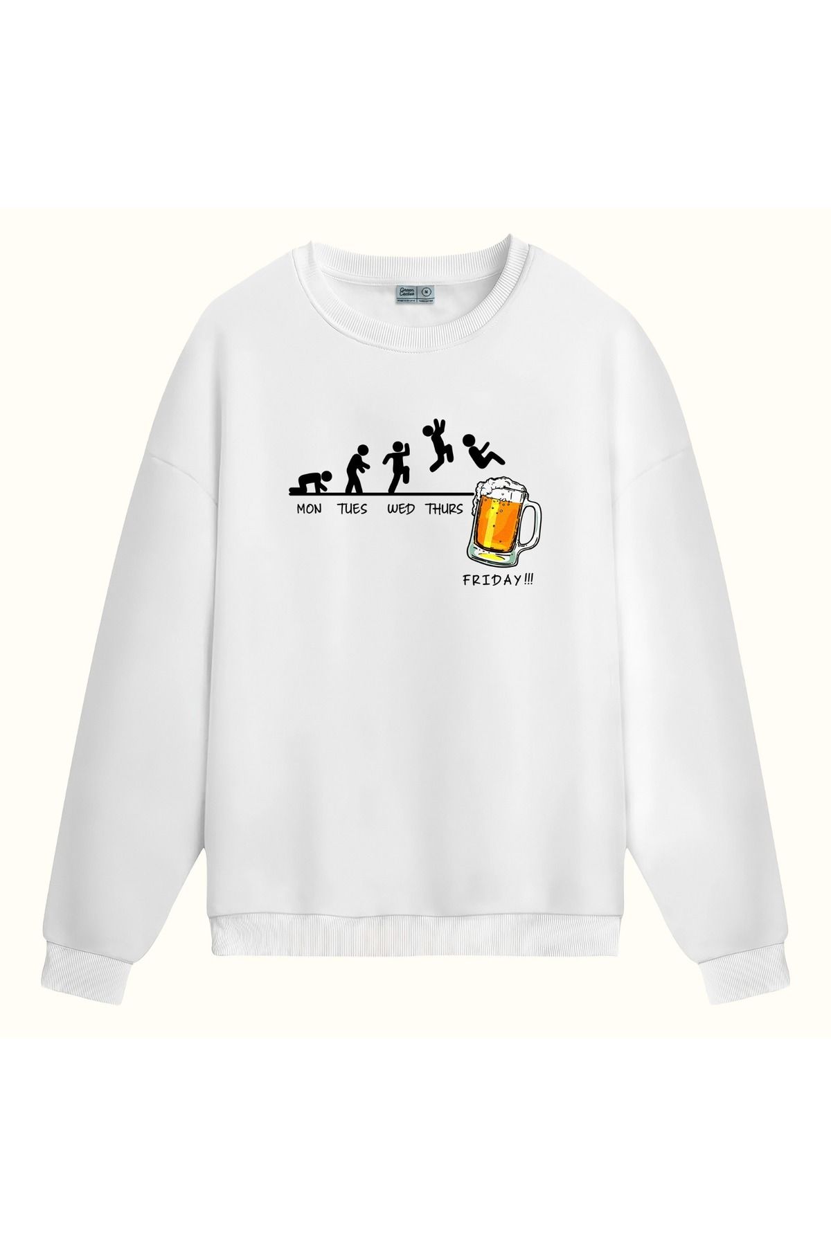 BLACKMAYS ready to party tasarımlı sweatshirt