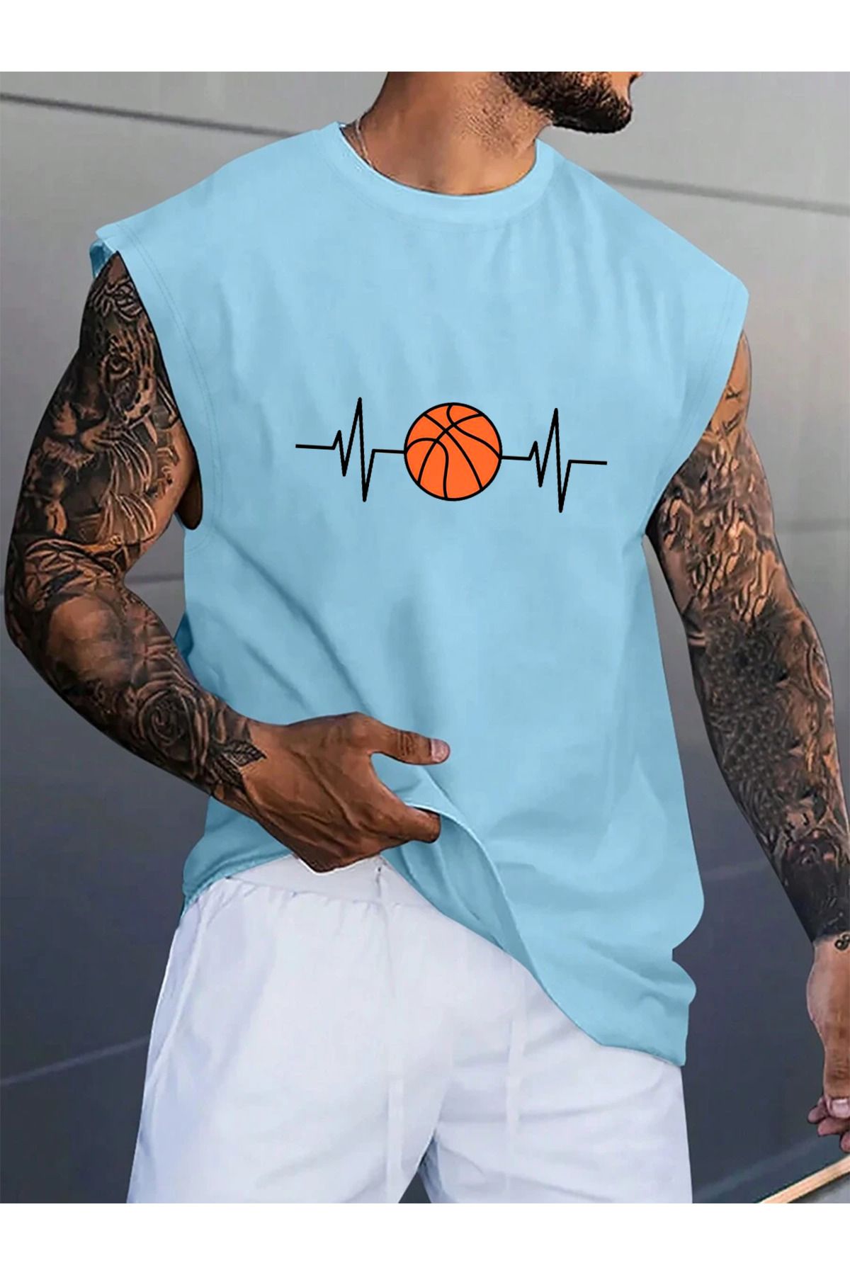 Cosmo Style basketbol baskılı GYM sporcu oversize t shirt