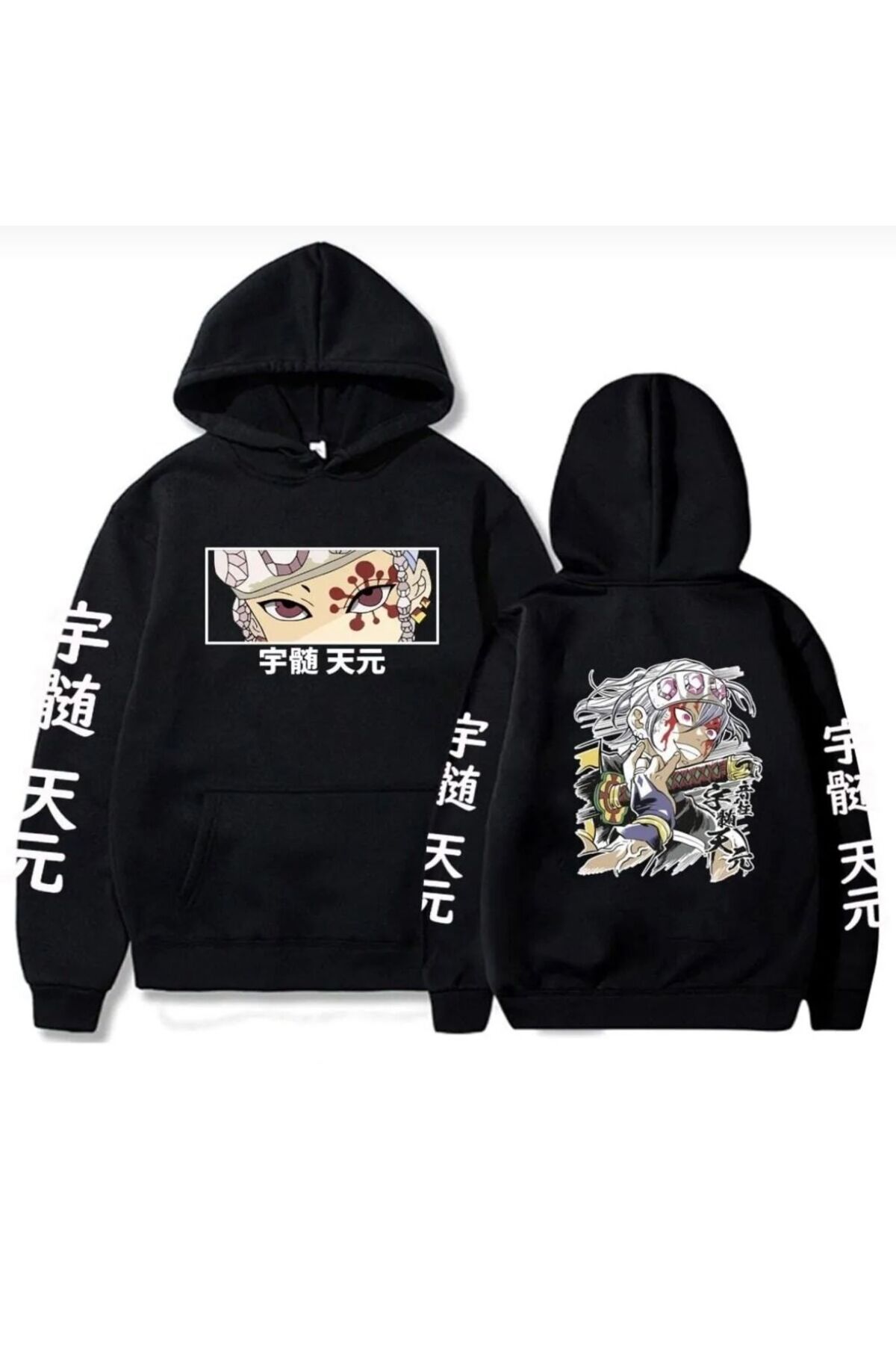 DENOKMODA JAPON ANİME BASKILI HOODİE KAPÜŞONLU SWEAT HARAJUKU TARZ