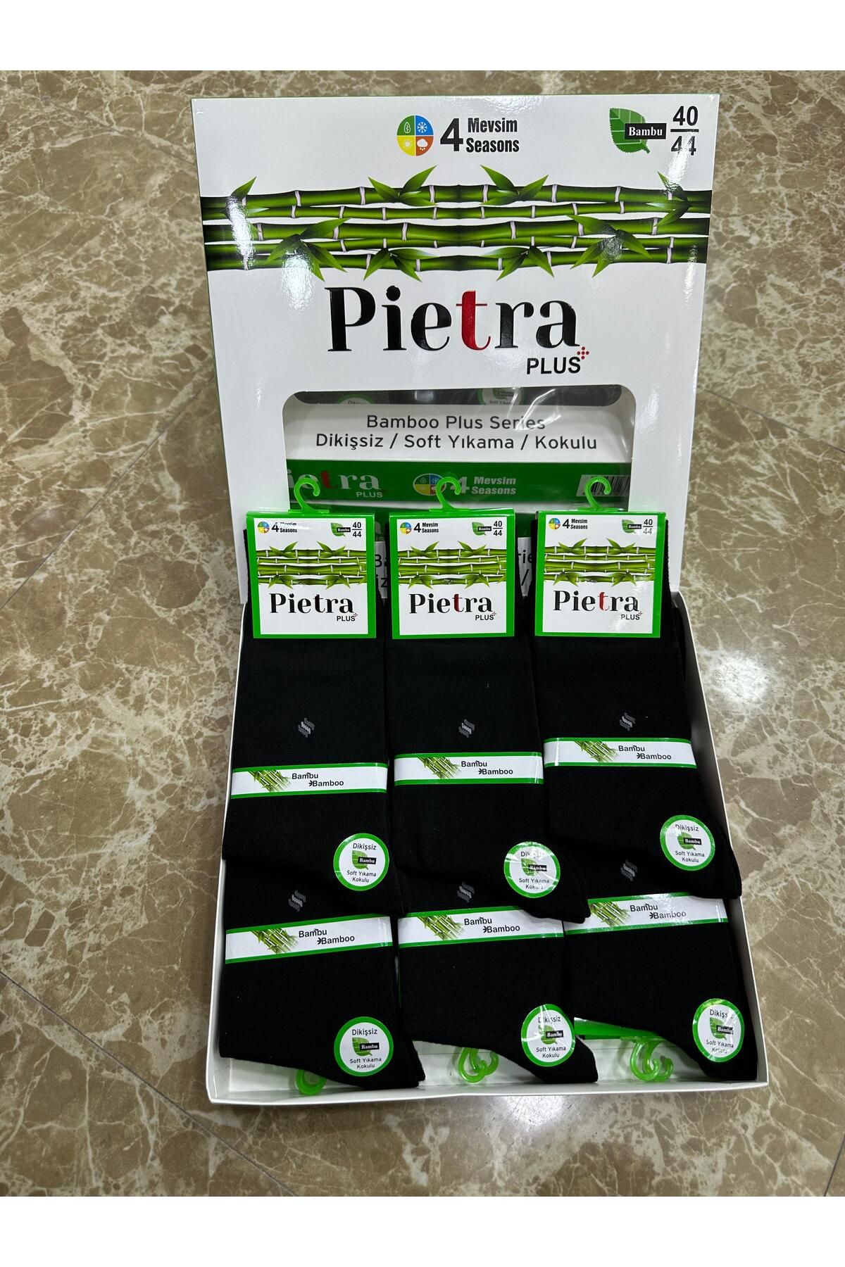 Pietra PİETRA 12'Lİ ERKEK BOMBOO PLUS KOKULU SOFT SOKET (UZUN) 4 MEVSİM