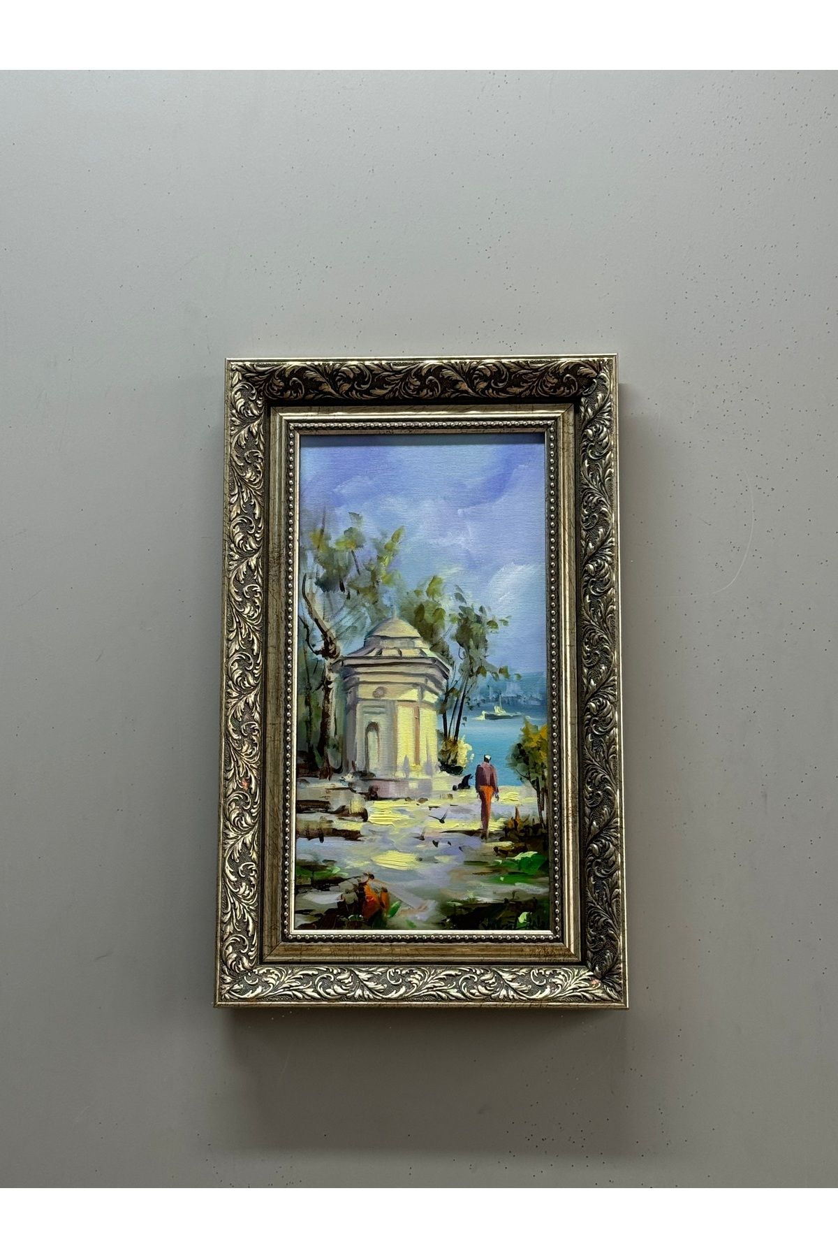 Asmin Sanat Evi İSTANBUL MANZARASI ORİJİNAL YAĞLI BOYA 30  X 50