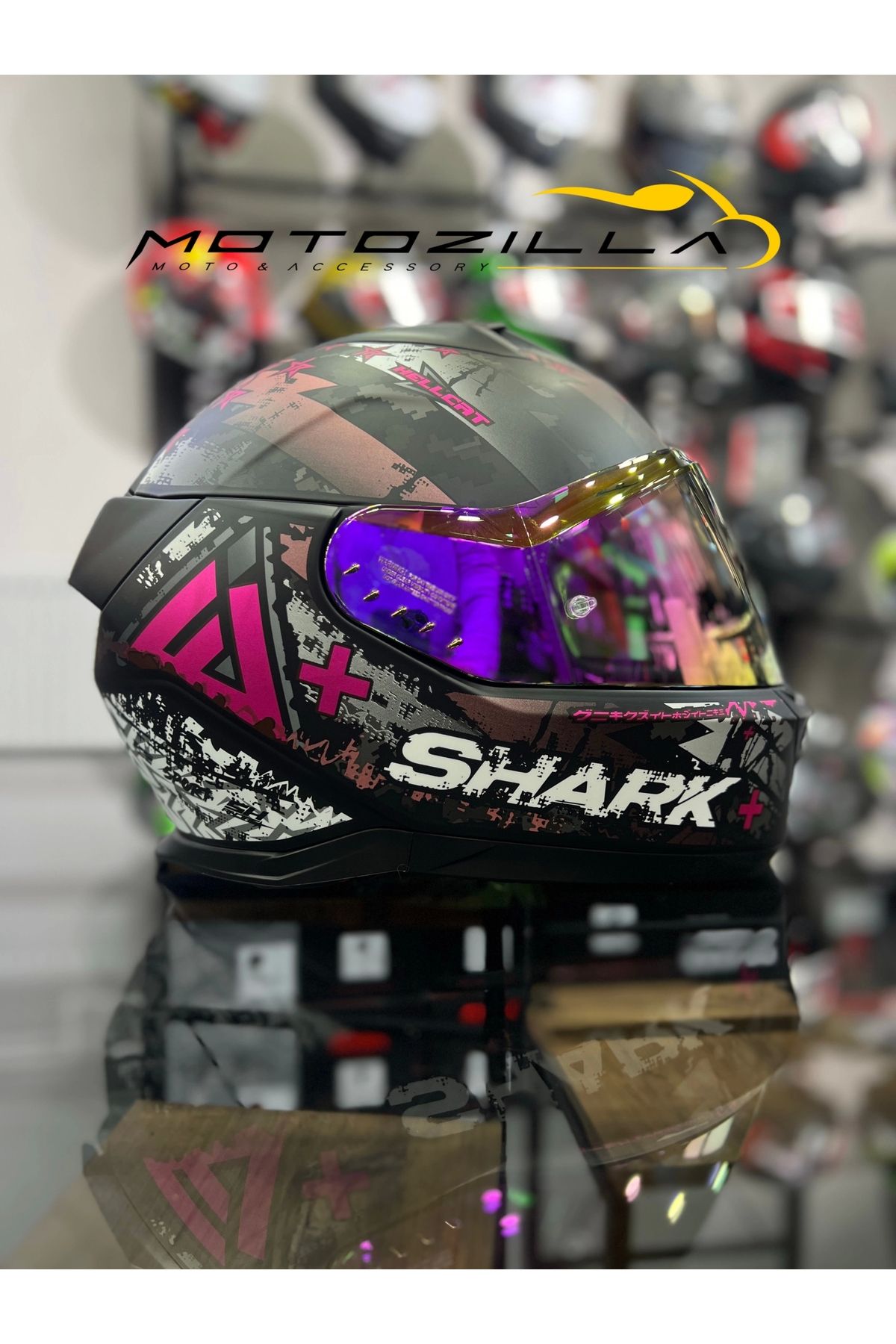 Shark Skwal i3 Hellcat Pembe (+1 Pembe Vizör)