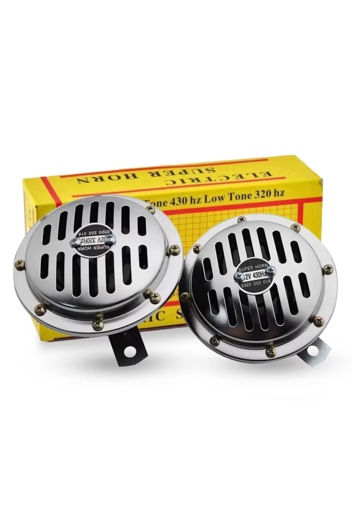 Kızıl Gök Ford Fusion Serisine Uyumlu Süper Ton 12 Volt. 125 Mm. 2 Adet Krom Hella Korna