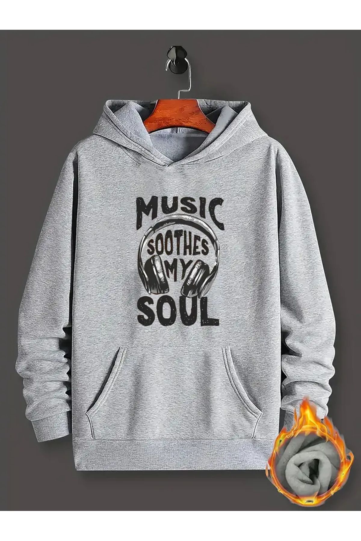 Apparelix Casual Müzik Ruhumu Teselli Eder Sweatshirt - Geniş Beden Seçenekleri