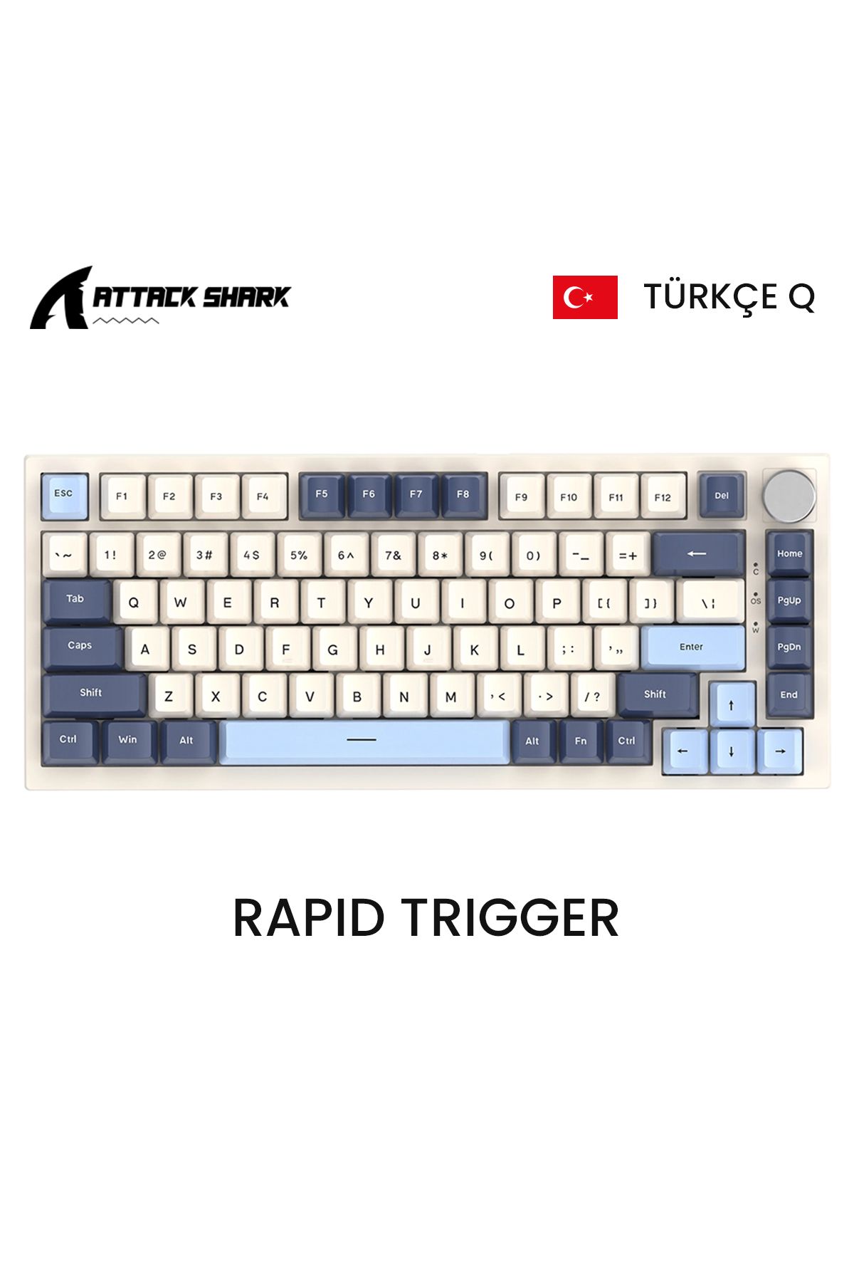 Meyer Gaming Attack Shark K85 Rapid Trigger Rgb Mekanik Klavye Türkçe Q