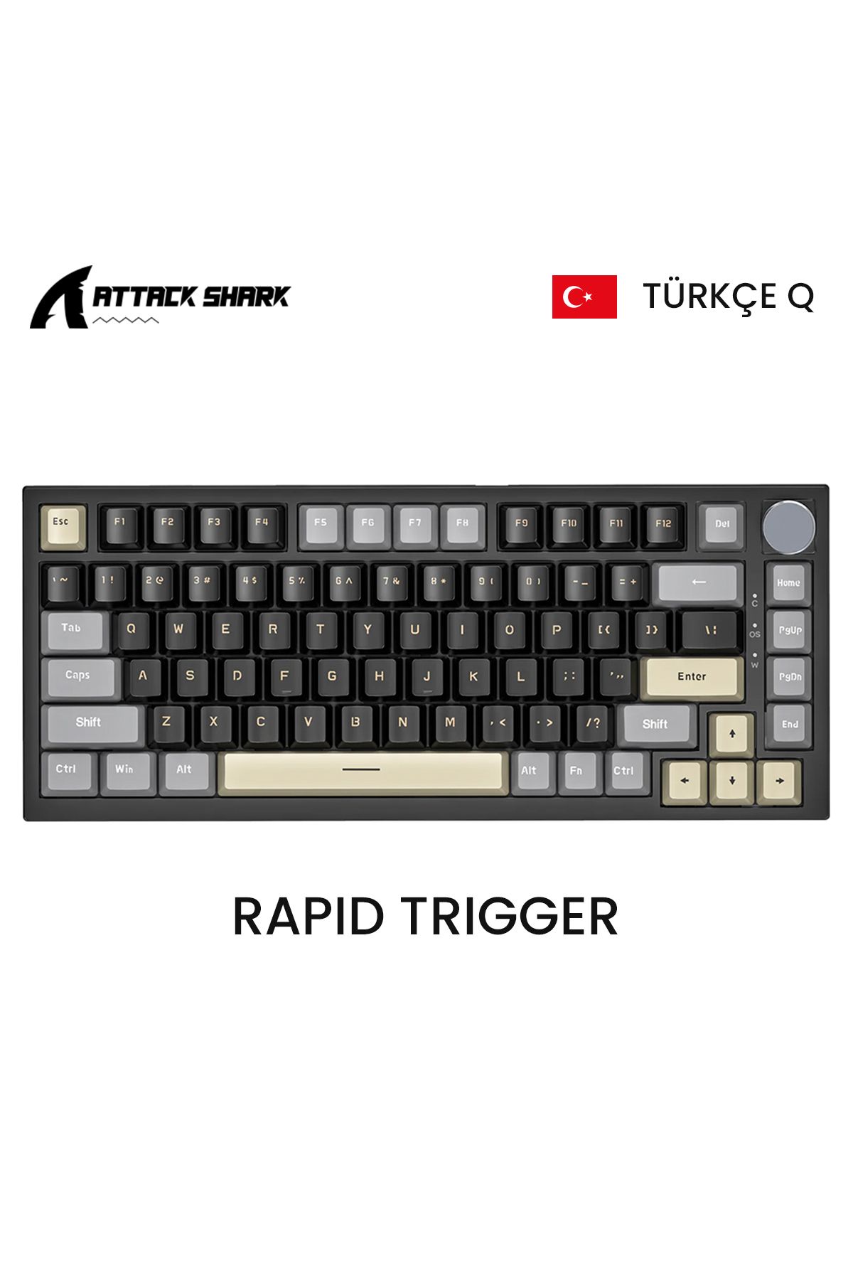 Meyer Gaming Attack Shark K85 Rapid Trigger Rgb Mekanik Klavye Türkçe Q