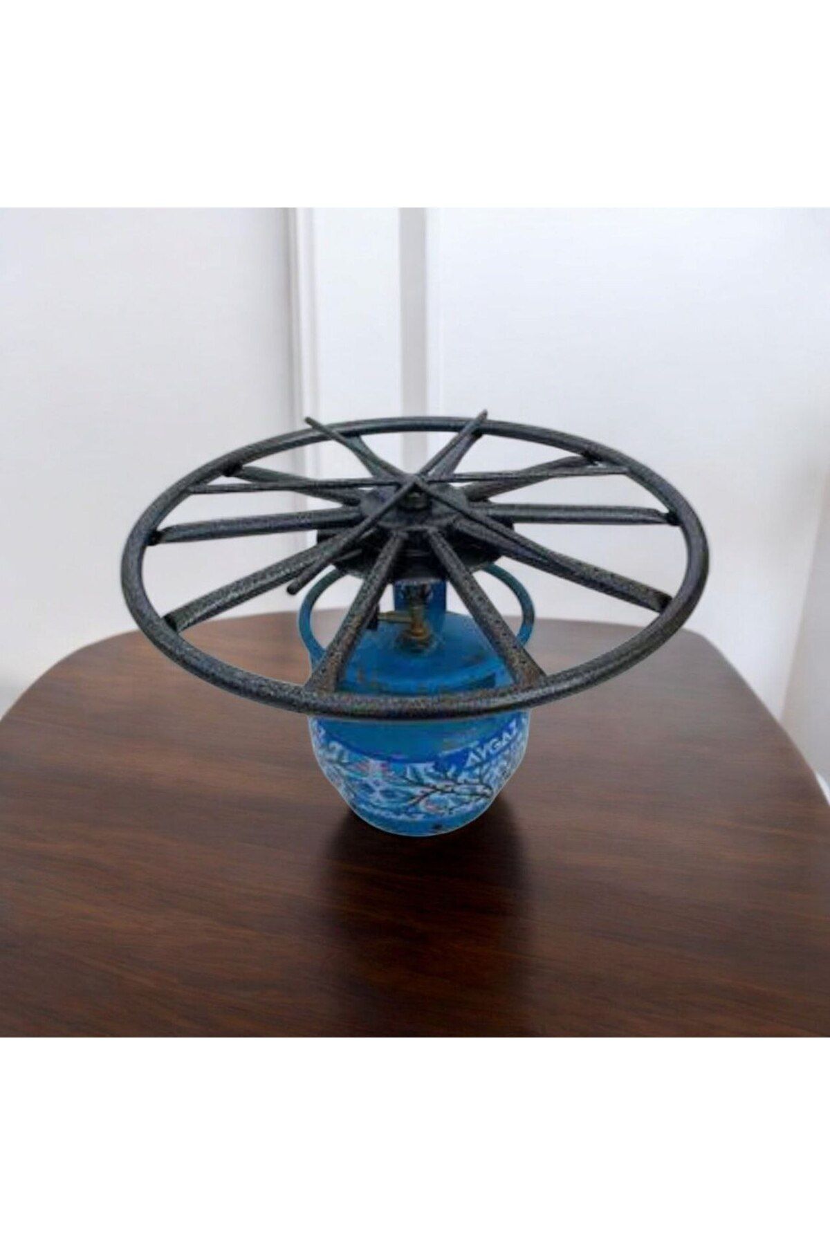 38 Cm Krom Dönerli Künefe Ocağı Tüp Musluğu Filtreli + Tüp Musluğu