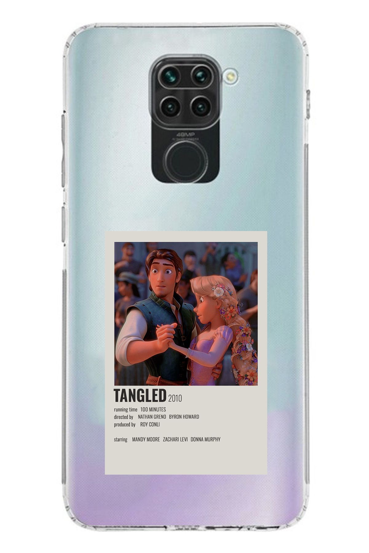 TechTree Redmi Note 9 Uyumlu Rapunzel Tangled Tasarımlı Şeffaf Silikon Kılıf