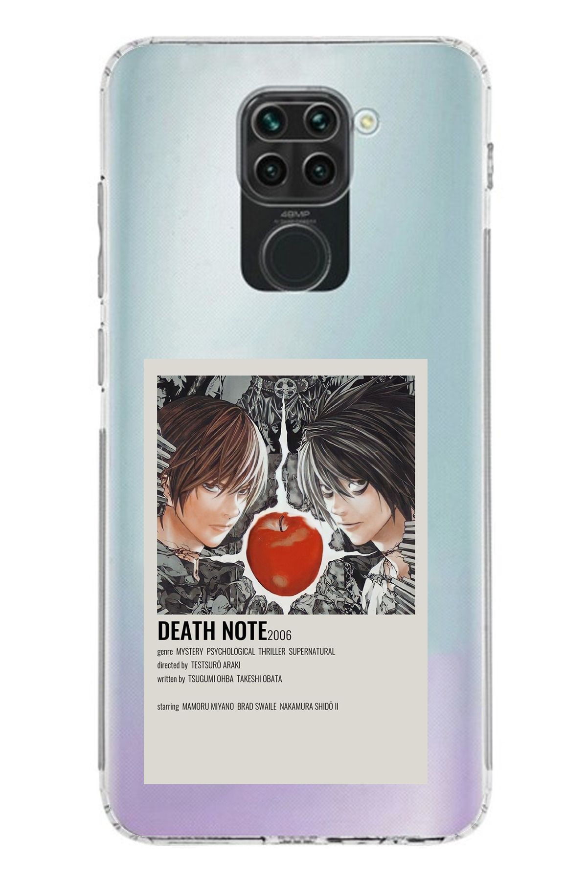 TechTree Redmi Note 9 Uyumlu Death Note Poster Tasarımlı Şeffaf Silikon Kılıf