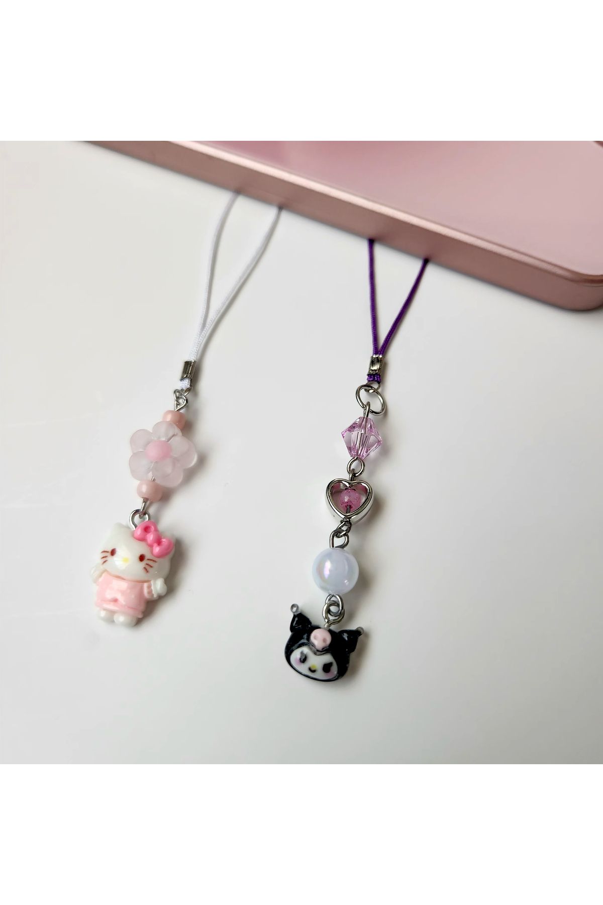 Güneş Kırtasiye Hello Kitty  ve Kuromi Charmlar Çanta Süsü Telefon Askısı 2li Set