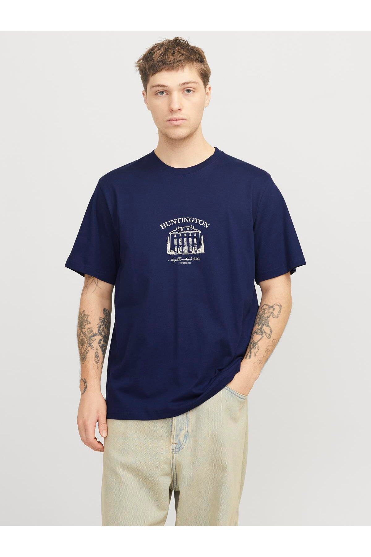 Jack & Jones JORBOSTON GRAPHIC TEE SS CREW NECK Ocean