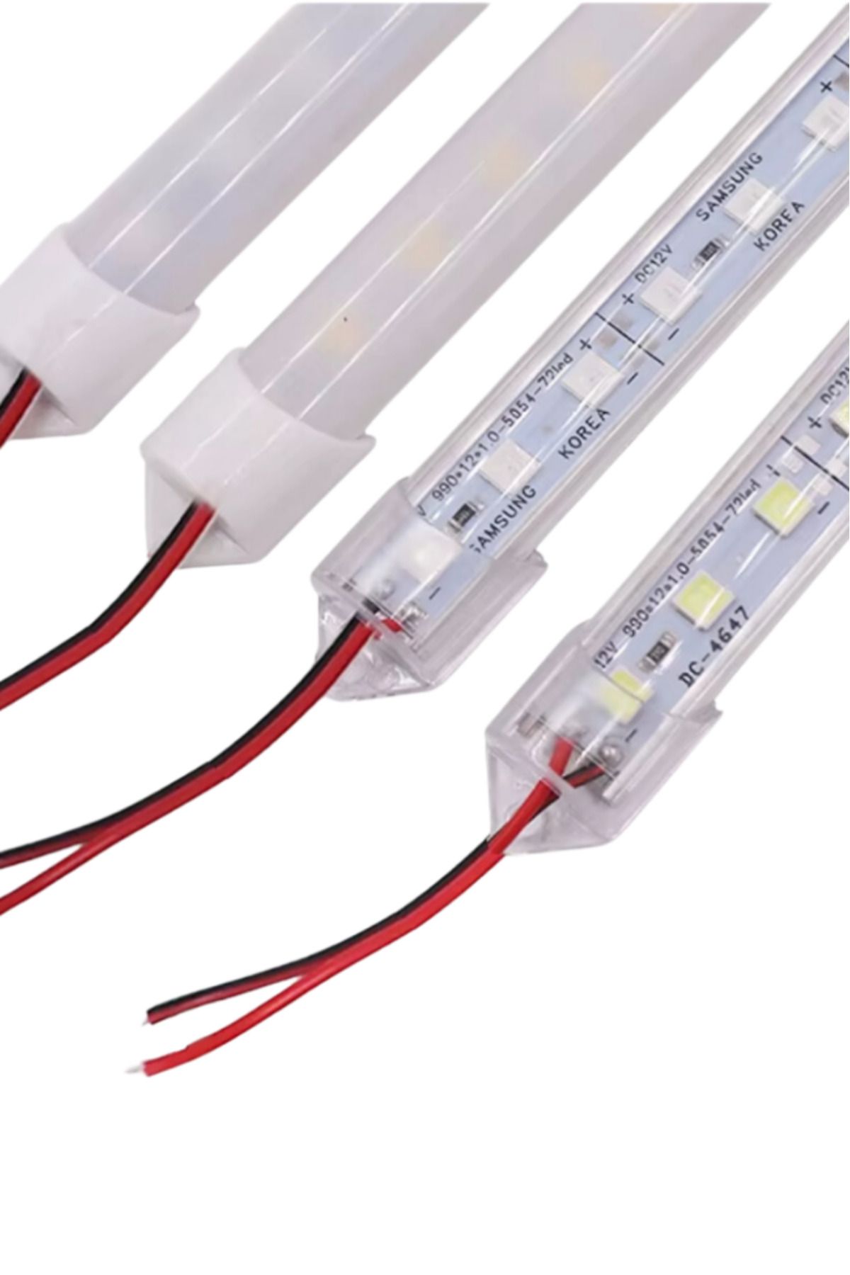 DEMİRLED Alüminyum Kasalı Çubuk Barled 12V 72 Ledli 5730 Şeffaf Cam BEYAZ Led