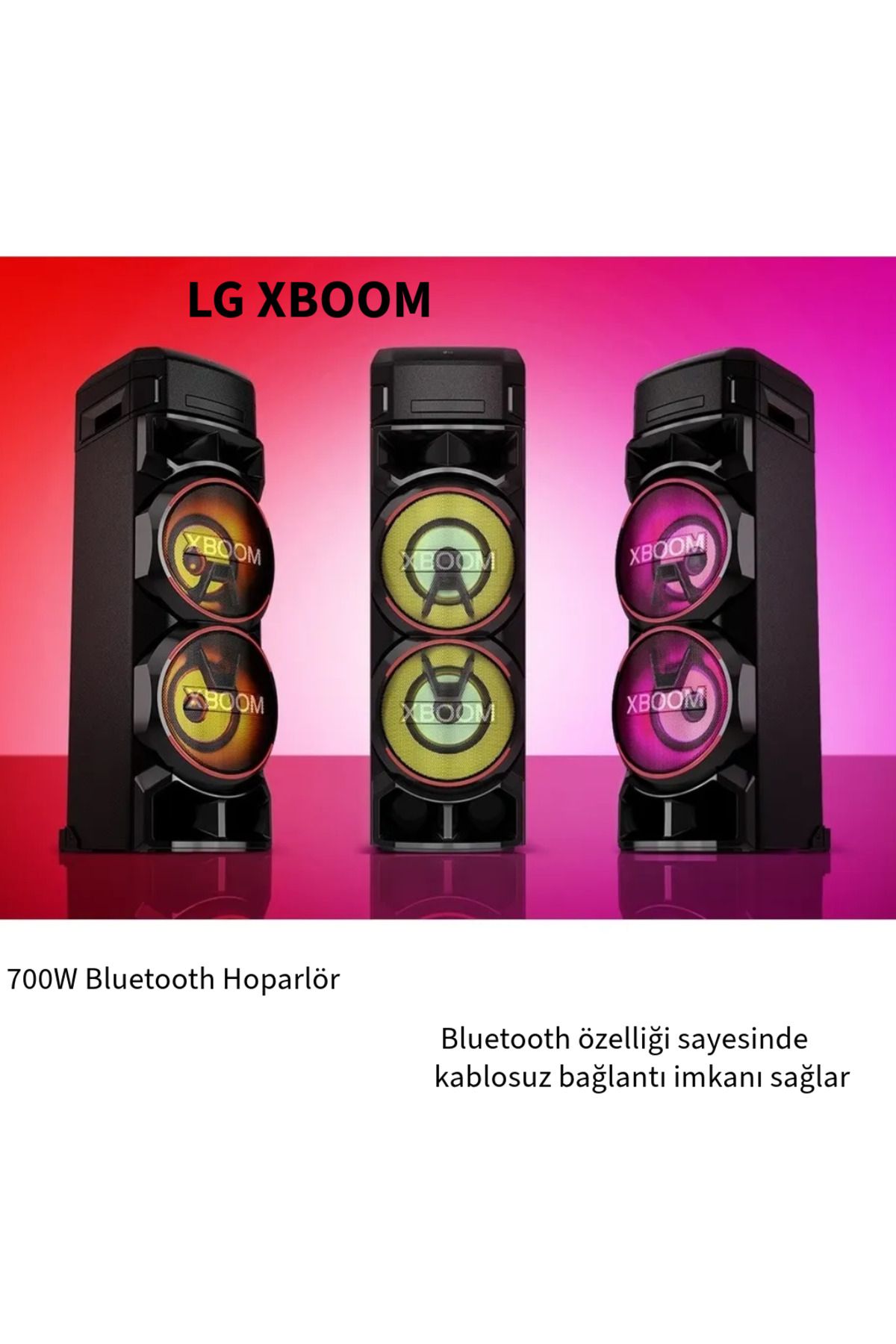 LG XBoom 700 W Taşınabilir Bluetooth Ses Sistemi Siyah