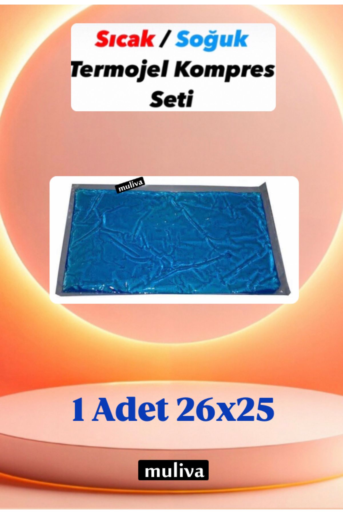 muliva # 1 Adet 26x35 Cm Cold Pack Sıcak Soğuk Termo Jel Kompres Buz Jel Termojel bp (NO:3)