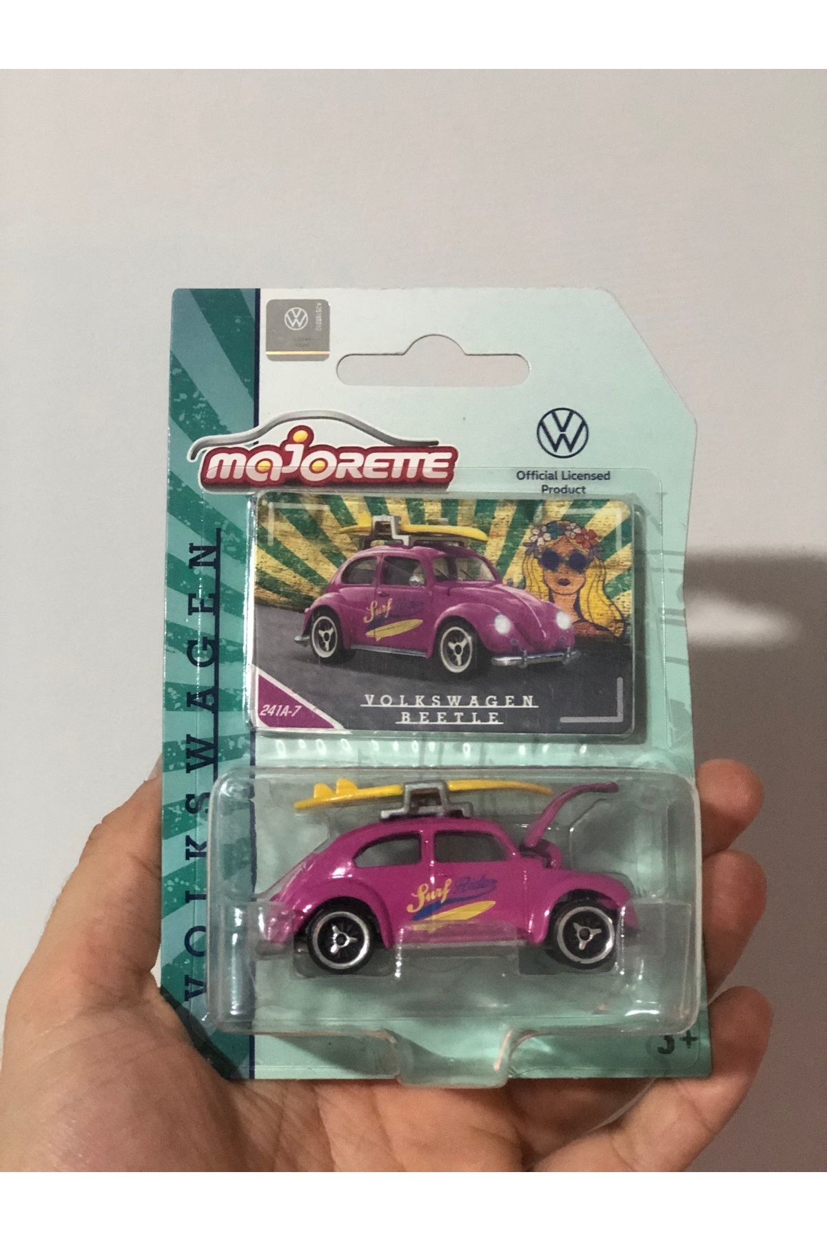 Majorette VOLKSWAGEN BEETLE LİSANSLI SÖRF TAHTALI KOLEKSİYONLUK ÜRÜN