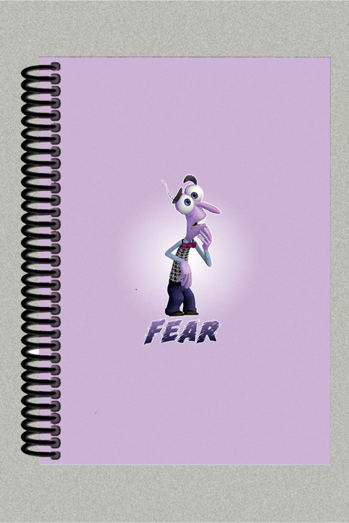 Namgo Ters Yüz ''Fear-Korku'' Spiralli A5 Çizgisiz Tuale Kapaklı Hediyelik Defter (200 Sayfa)